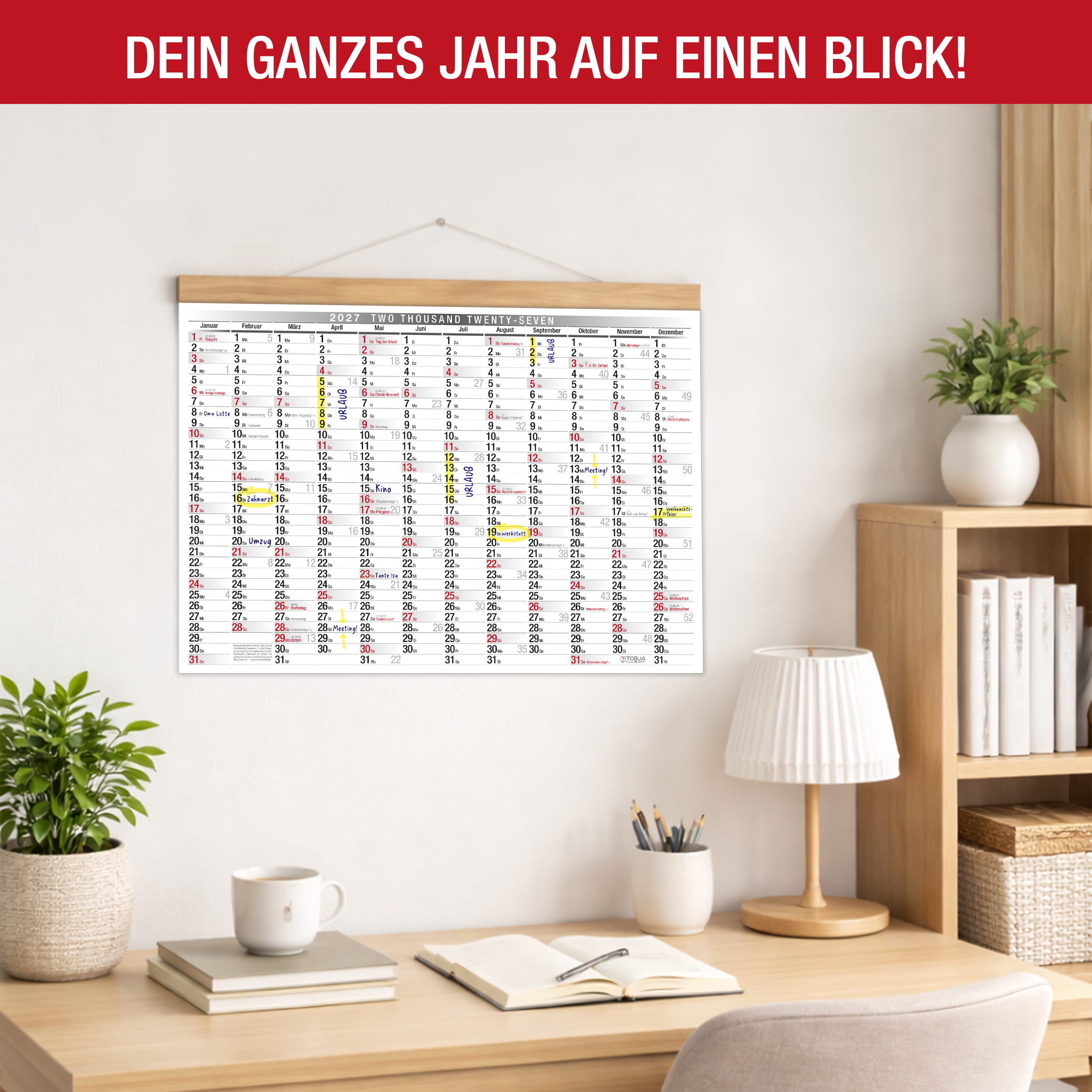 Wandkalender A3 2026