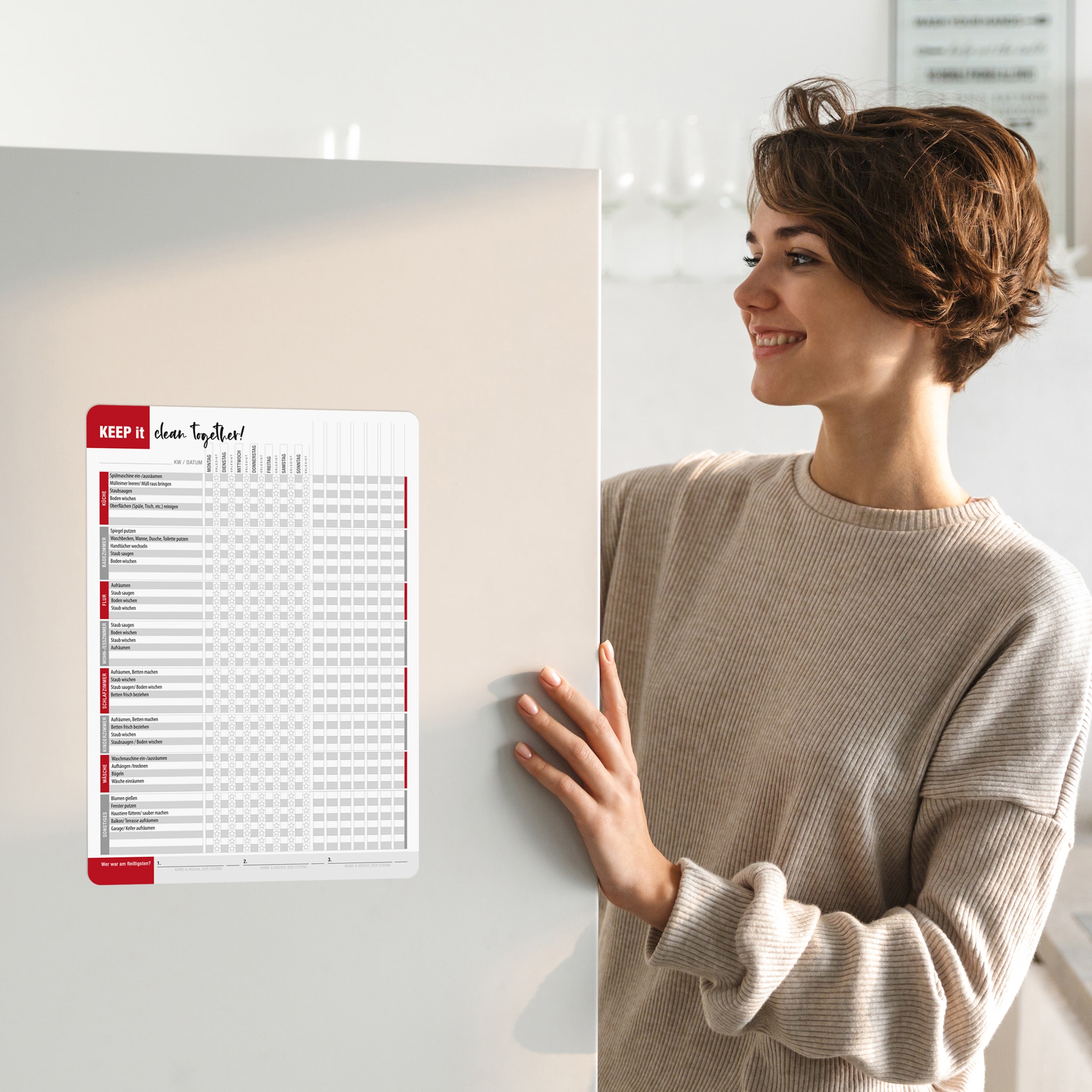 Haushaltsplaner magnetisch inkl. Stift