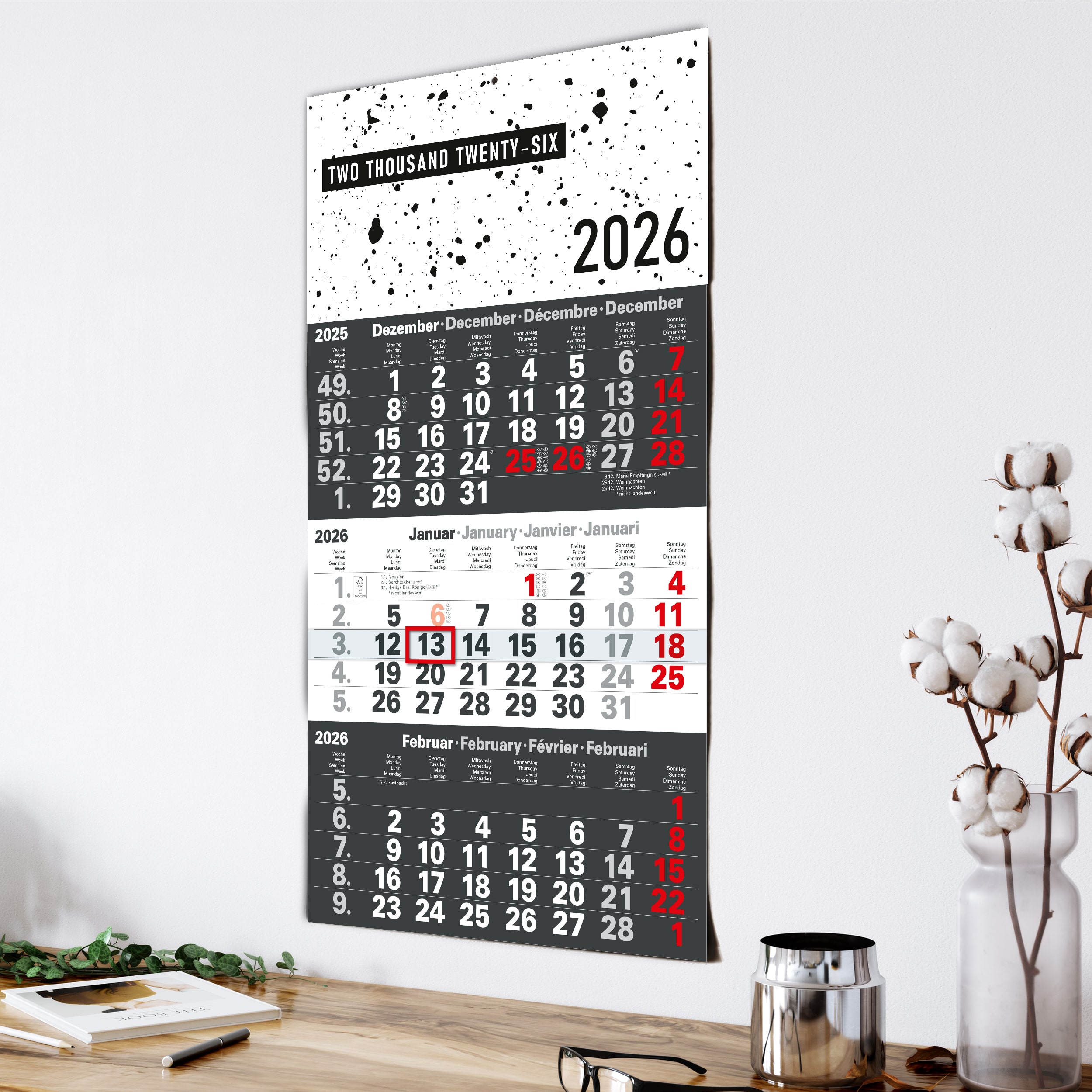 3-Monatskalender 2026 Design 3-Monatskalender 2026 Design