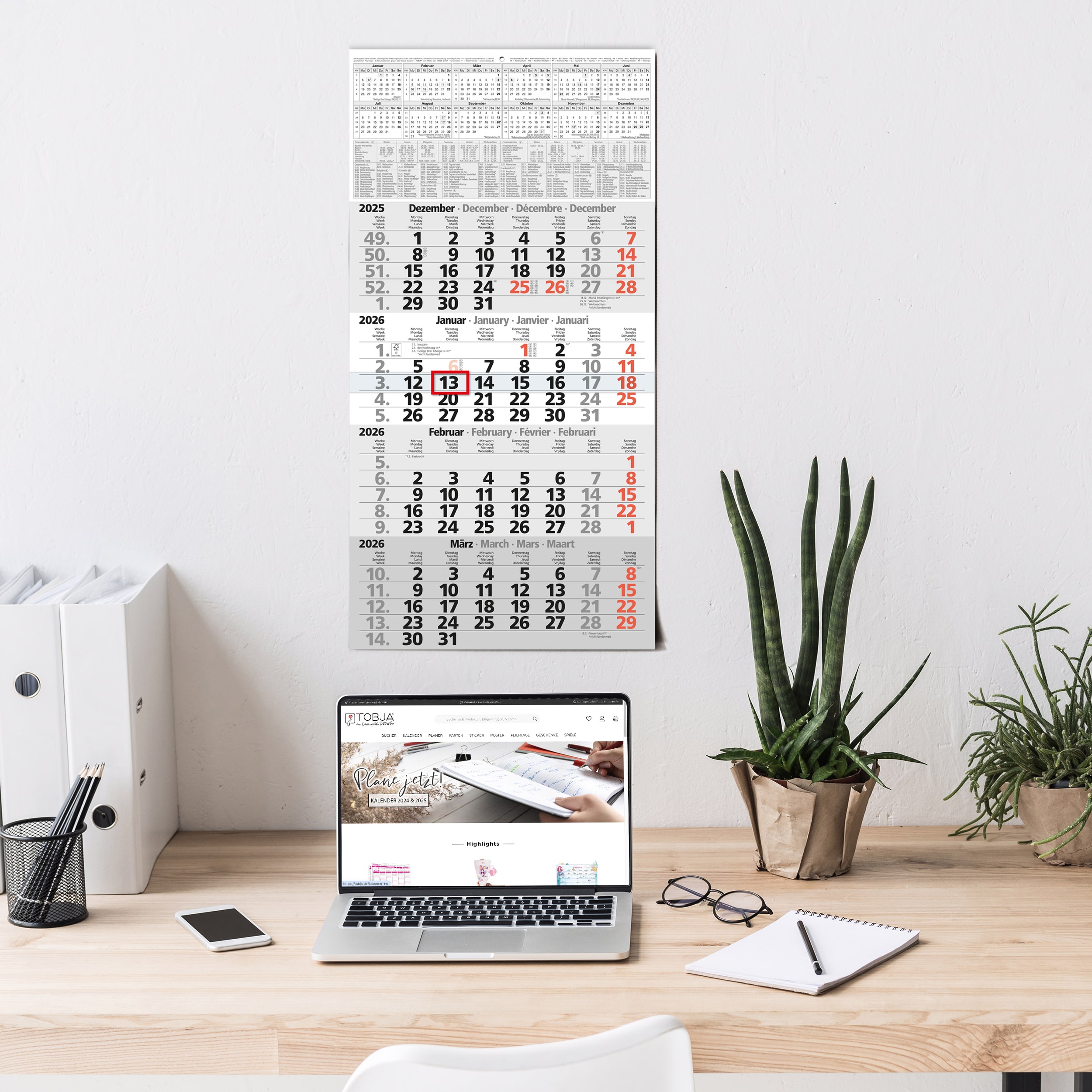 4-Monatskalender 2026 Einblatt 4-Monatskalender 2026 Einblatt