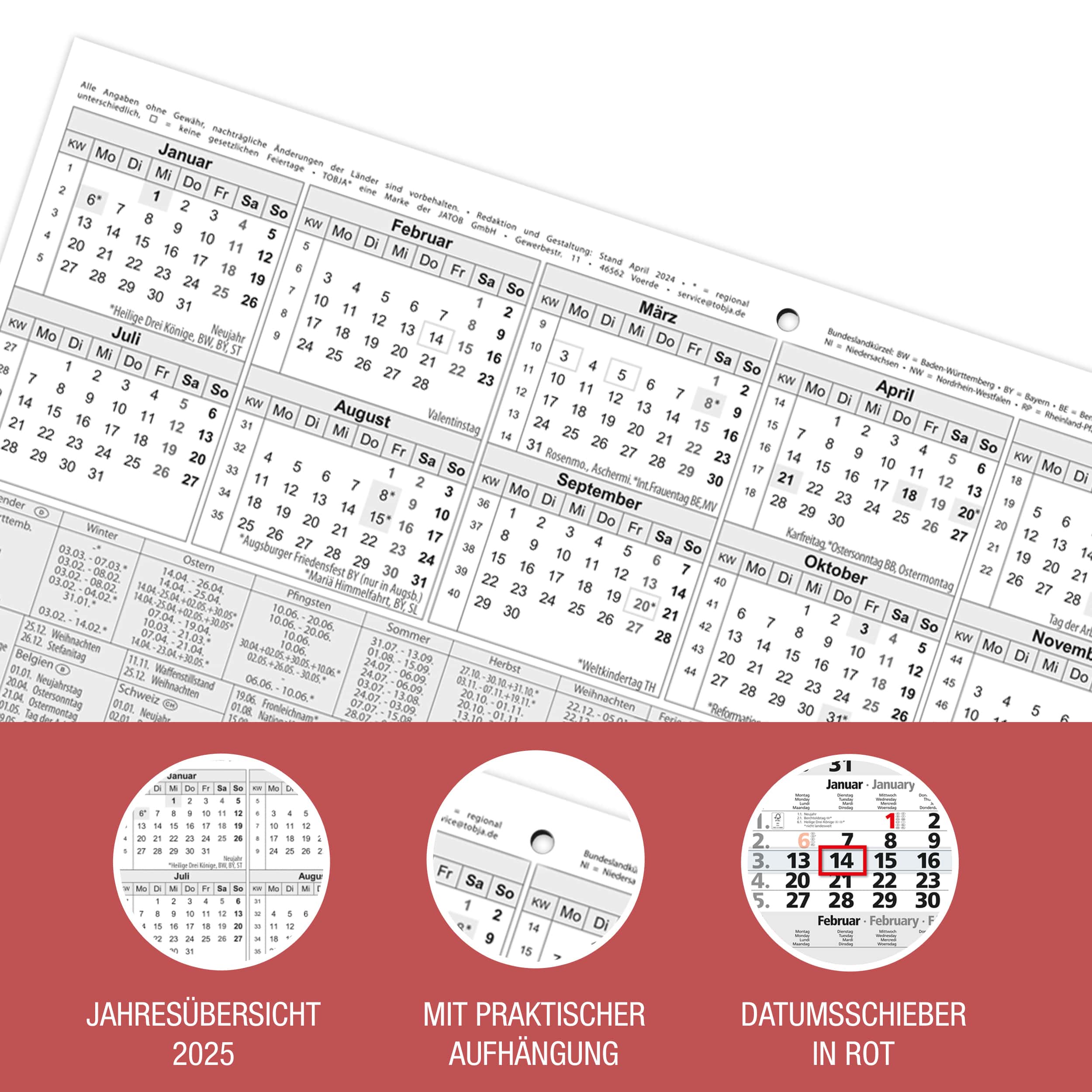 4-Monatskalender 2026 Einblatt 4-Monatskalender 2026 Einblatt