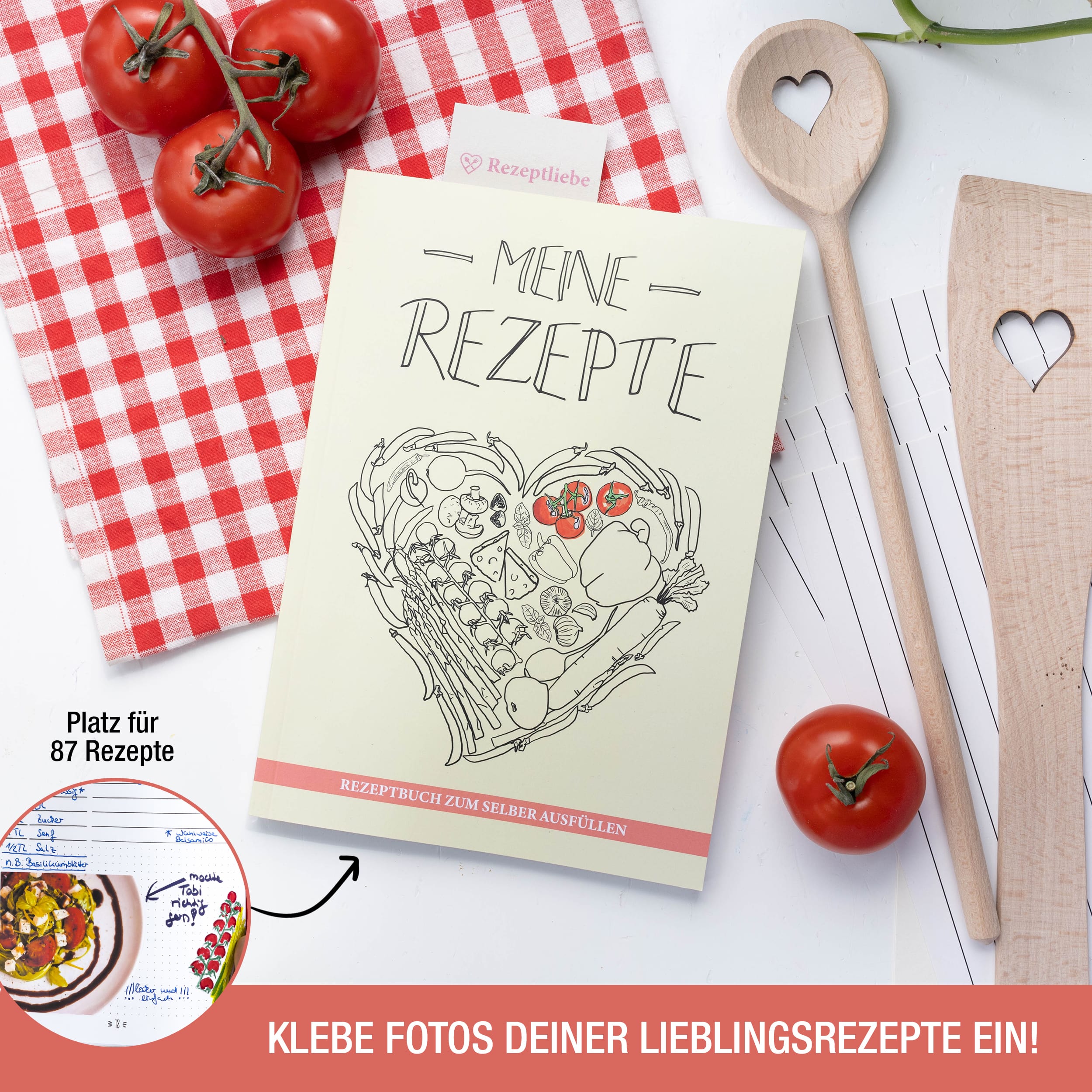 Rezeptbuch „Gemüseherz“ zum Selberschreiben – DIN A5