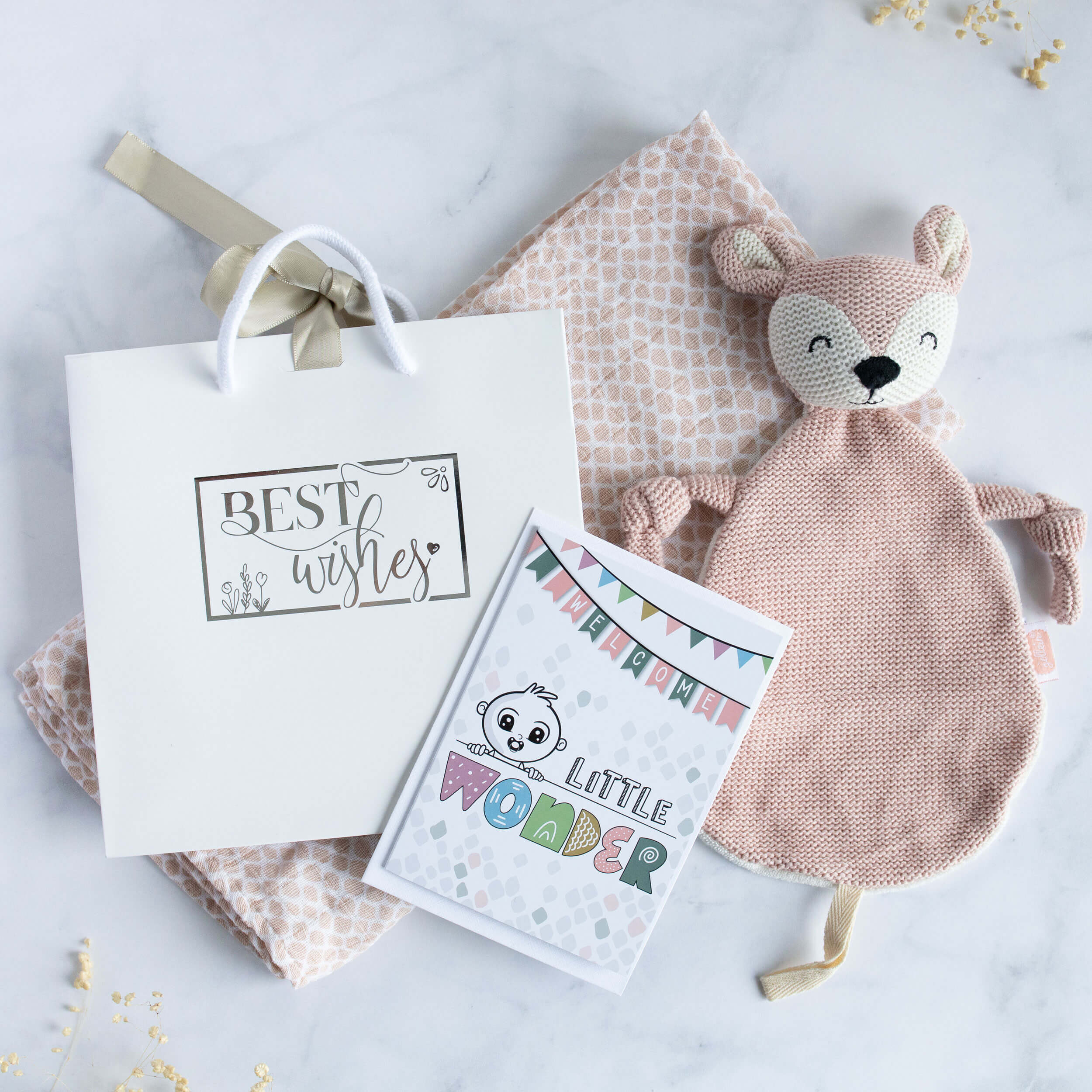 Baby Geschenkset Mädchen "Schnuffeltuch" Baby Geschenkset Mädchen "Schnuffeltuch"