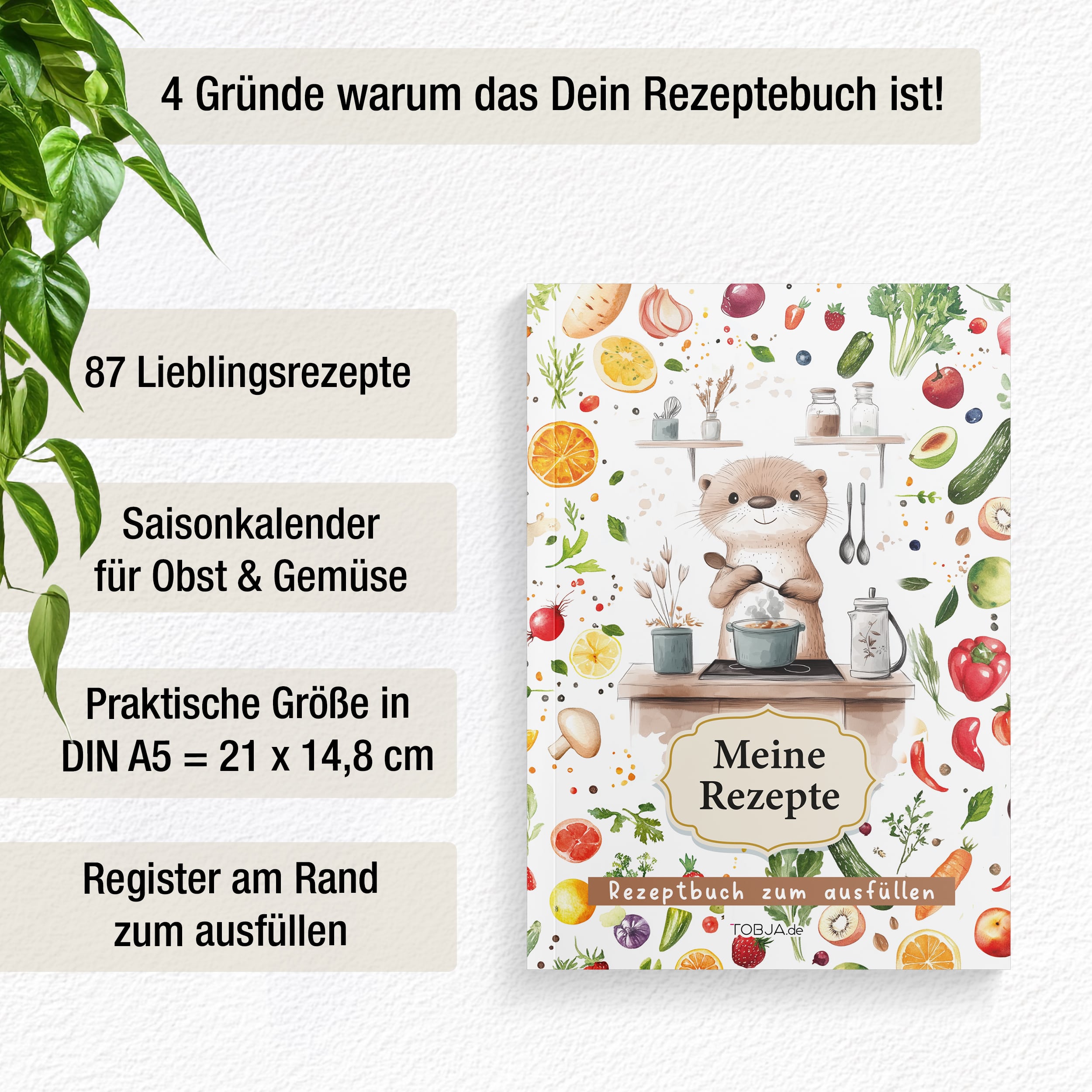 Rezeptbuch "Otterliebe" A5 Rezeptbuch "Otterliebe" A5