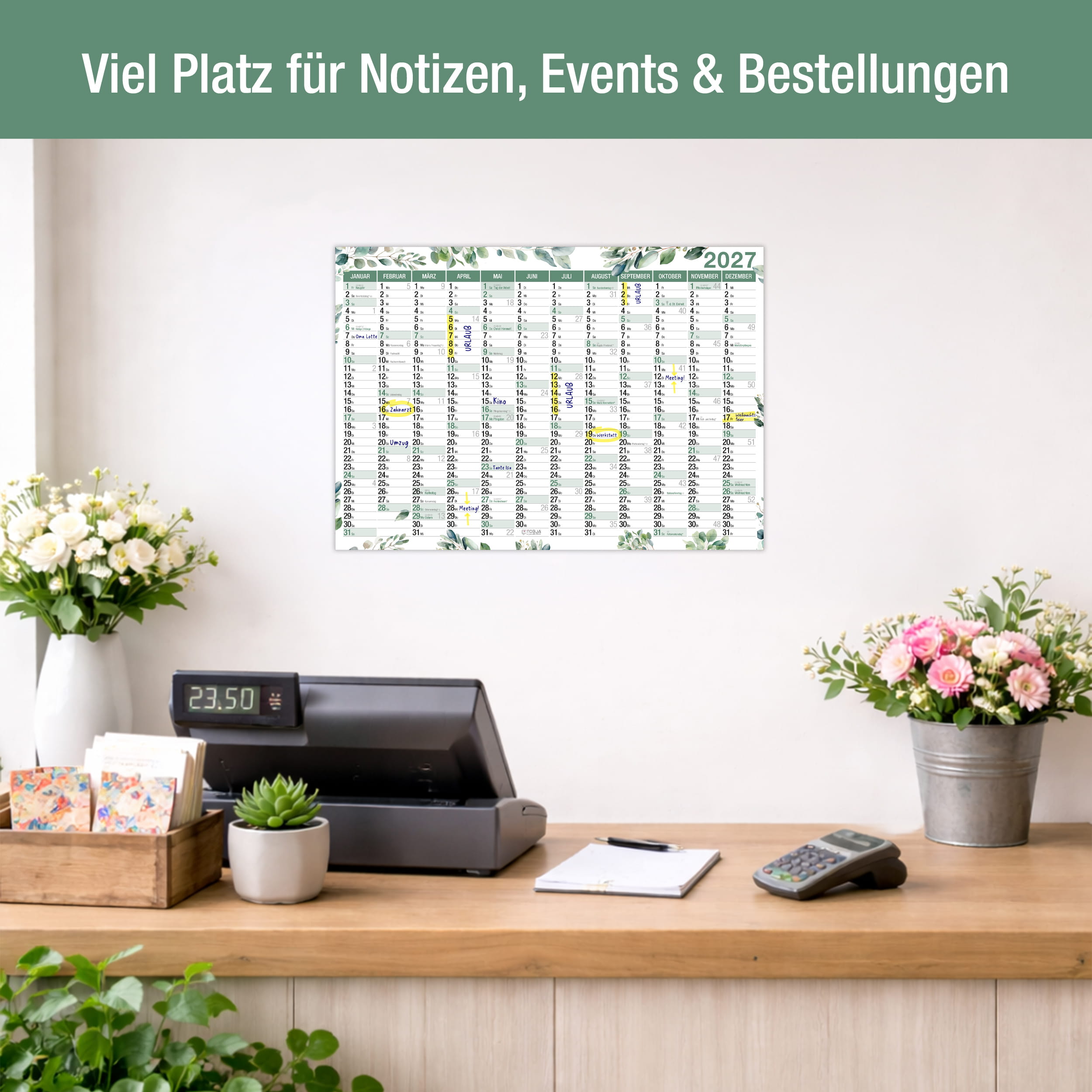 Wandkalender 2027 A3 Color Line