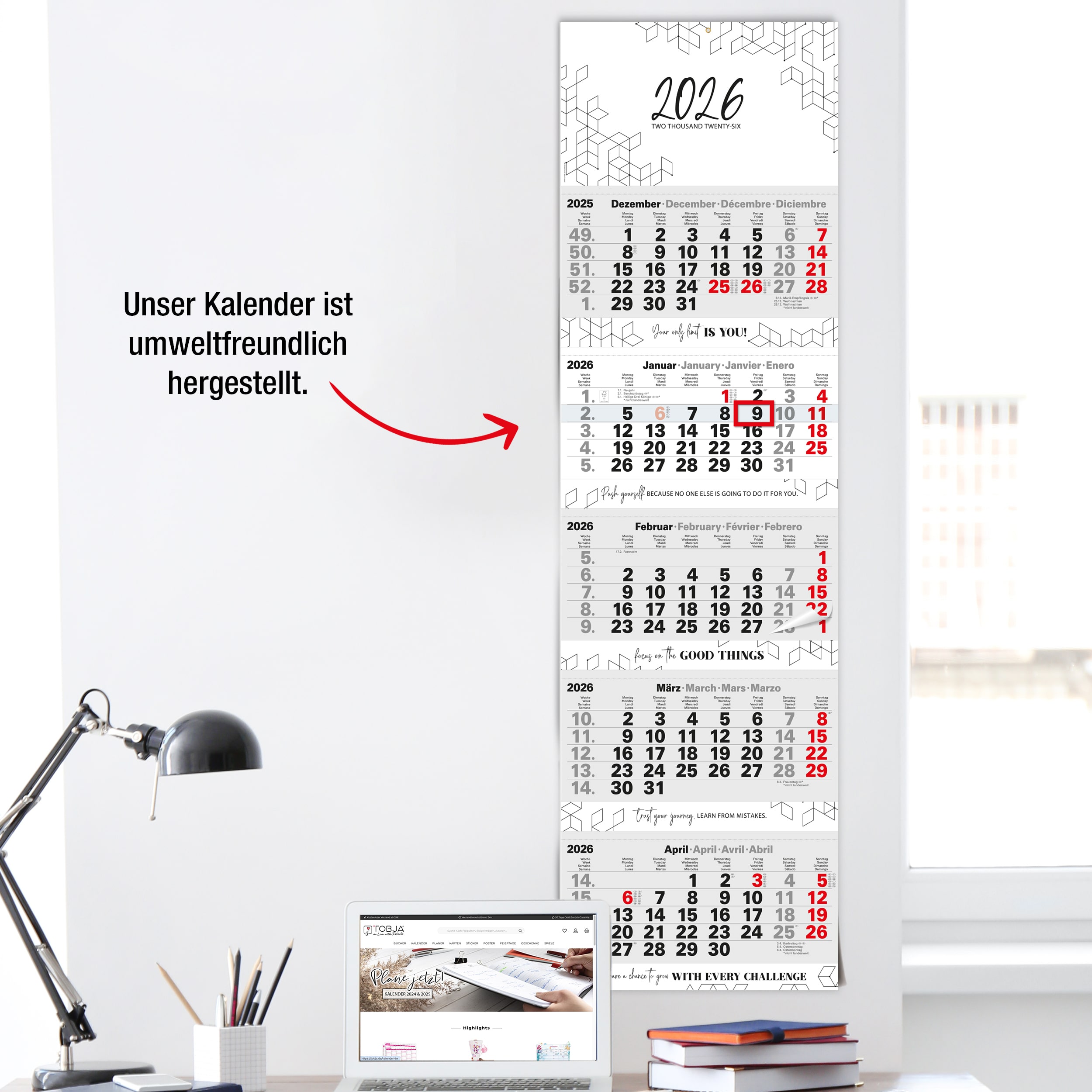 5 Monatskalender 2026 "Motivation Moments"