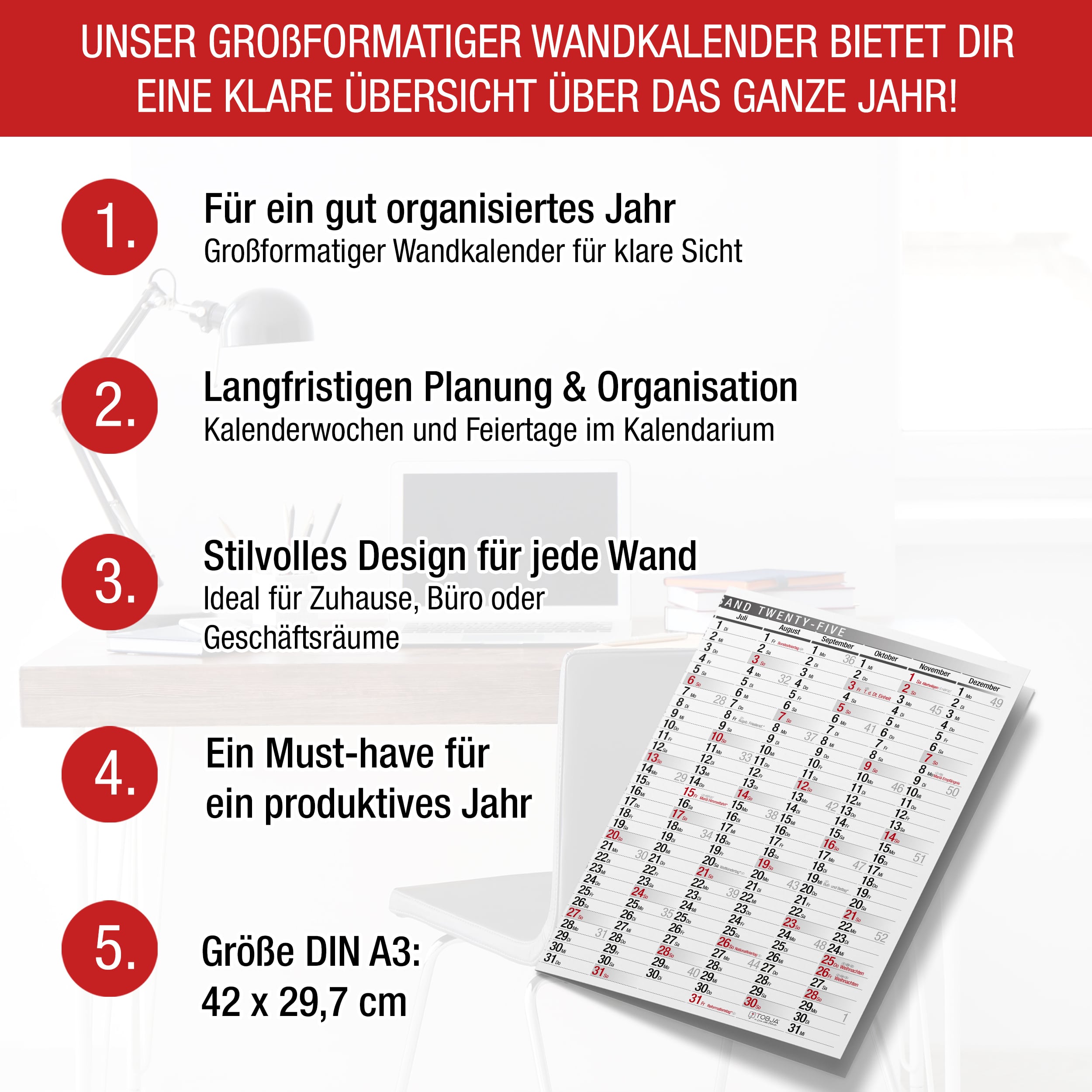 Wandkalender A3 2025 Wandkalender A3 2025