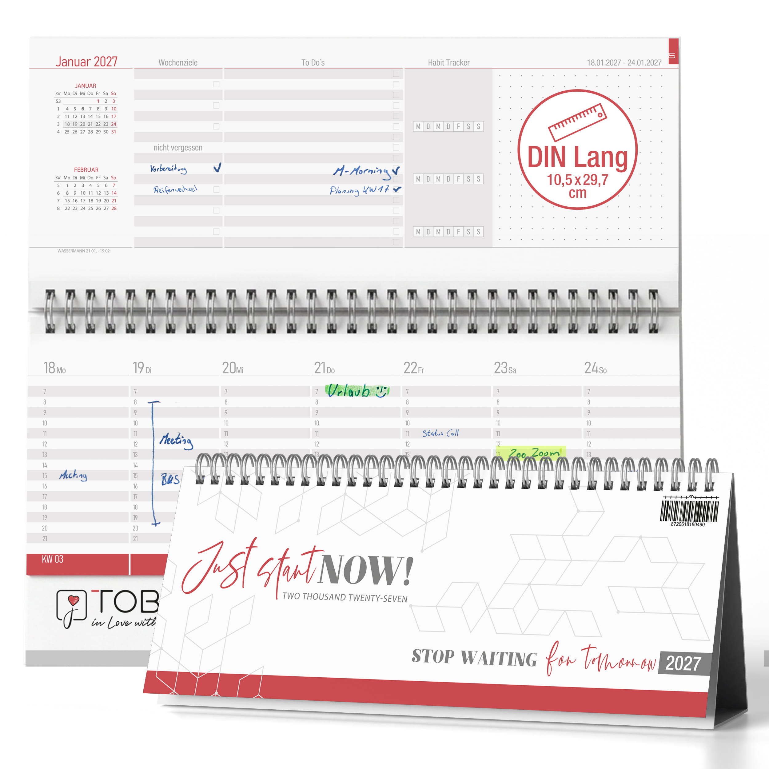 Tischkalender 2027 Just Start NOW