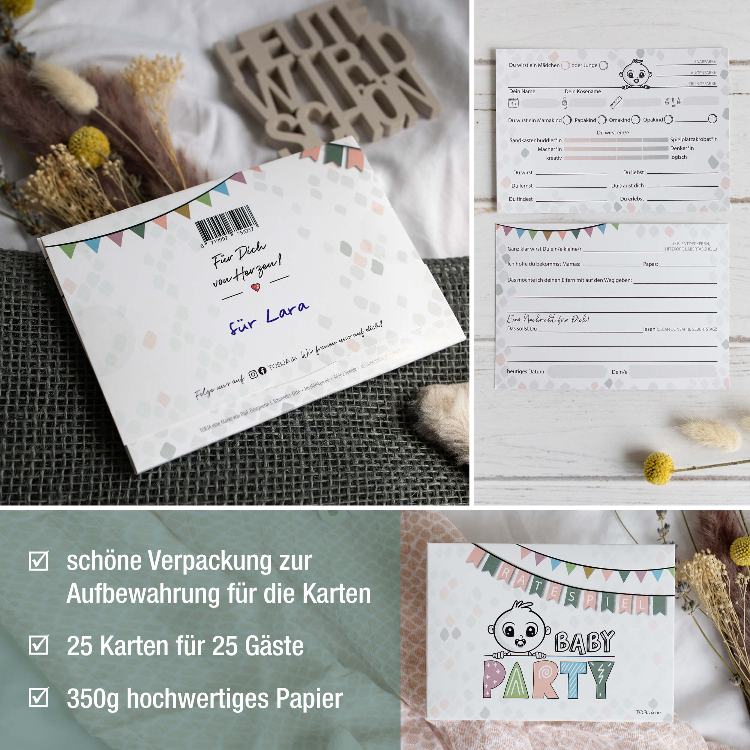 Babyparty Kartenspiel "Babyshower"
