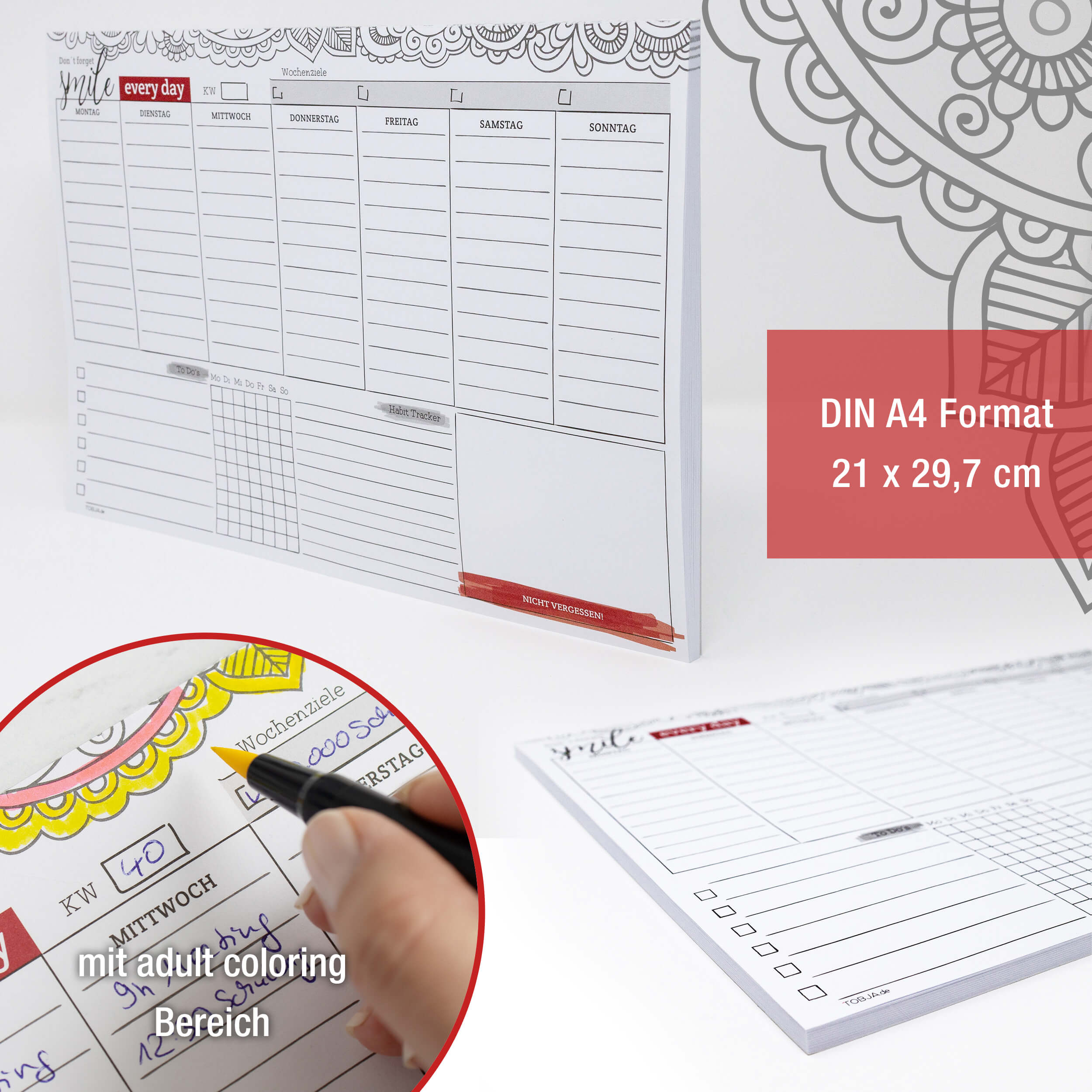 Wochenplaner A4 50 Blatt "every day"