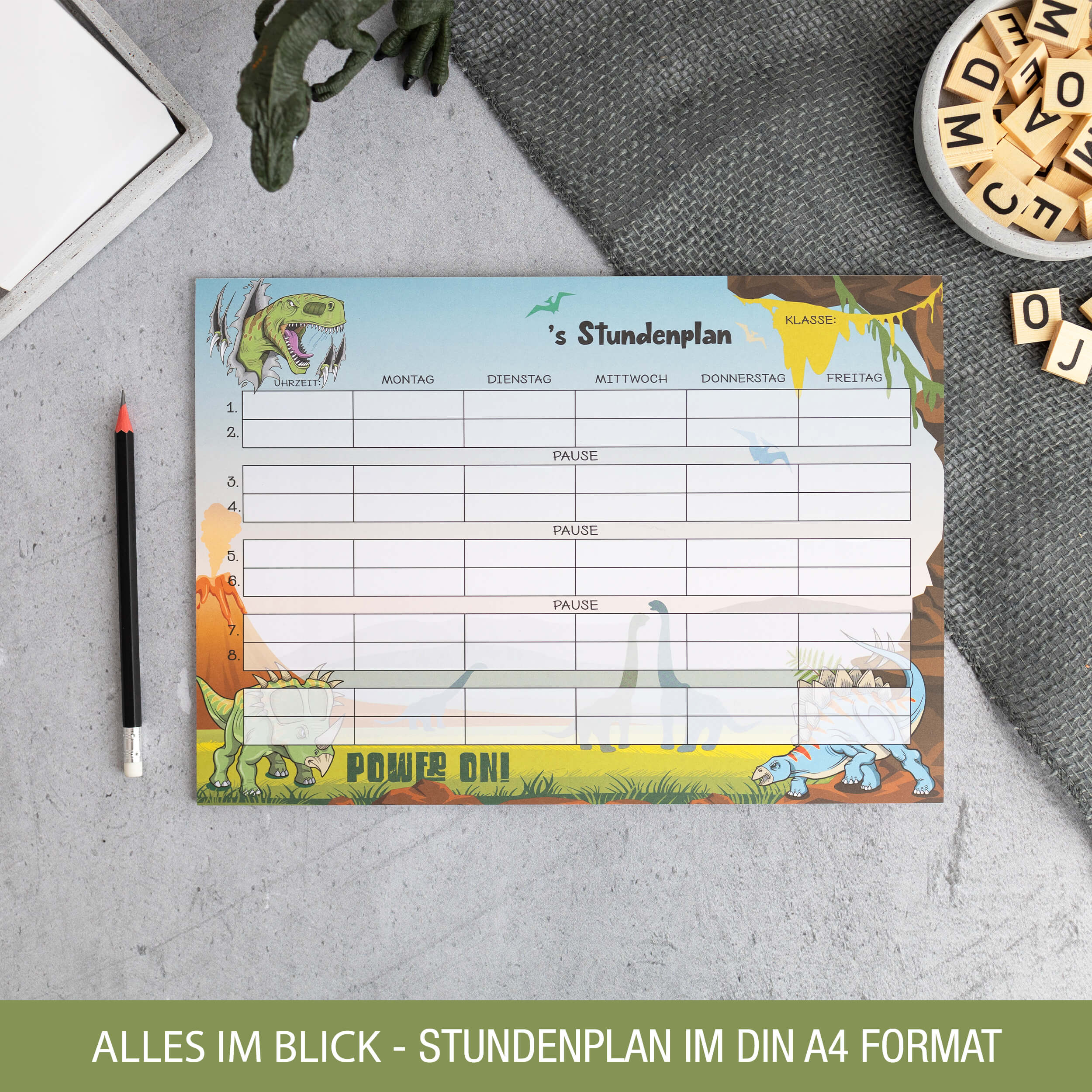 Stundenplan Block "Dinosaurier"