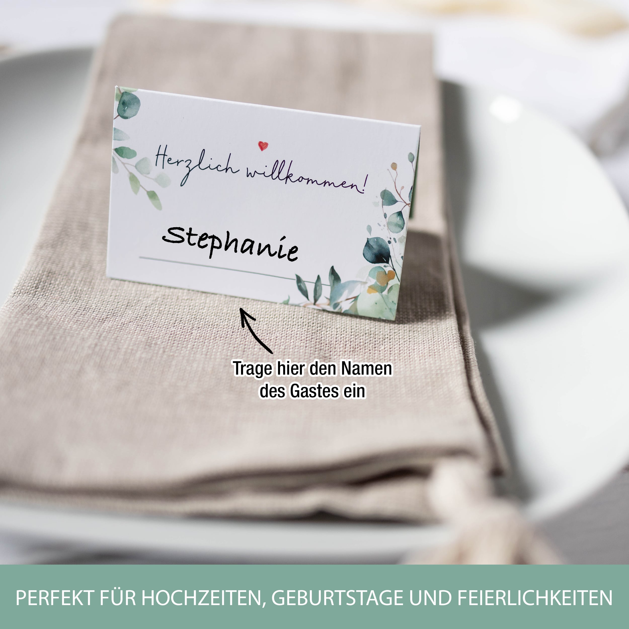 Tischkarten Hochzeit "Eukalyptus" Tischkarten Hochzeit "Eukalyptus"