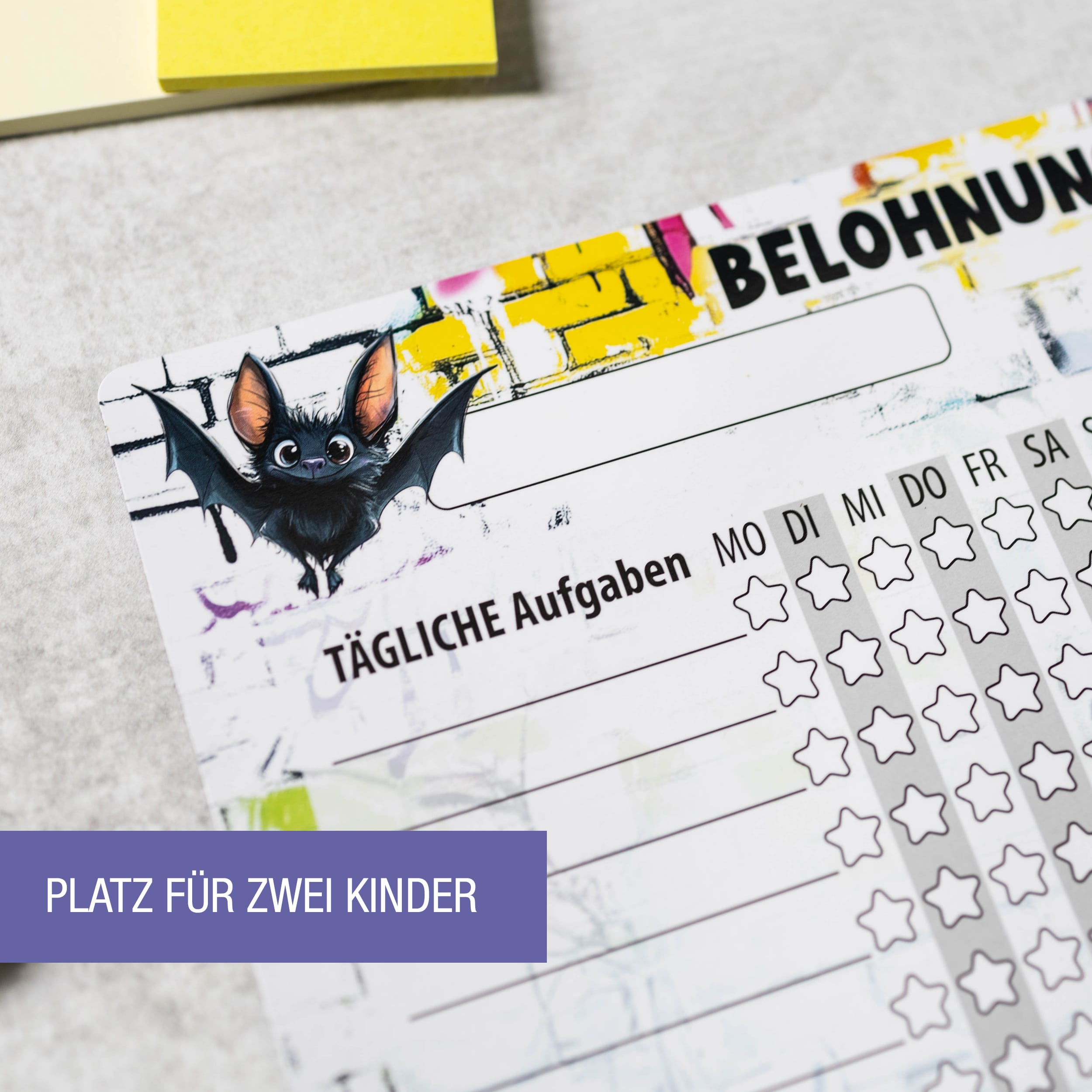 Belohnungstafel für zwei, Graffiti magnetisch 