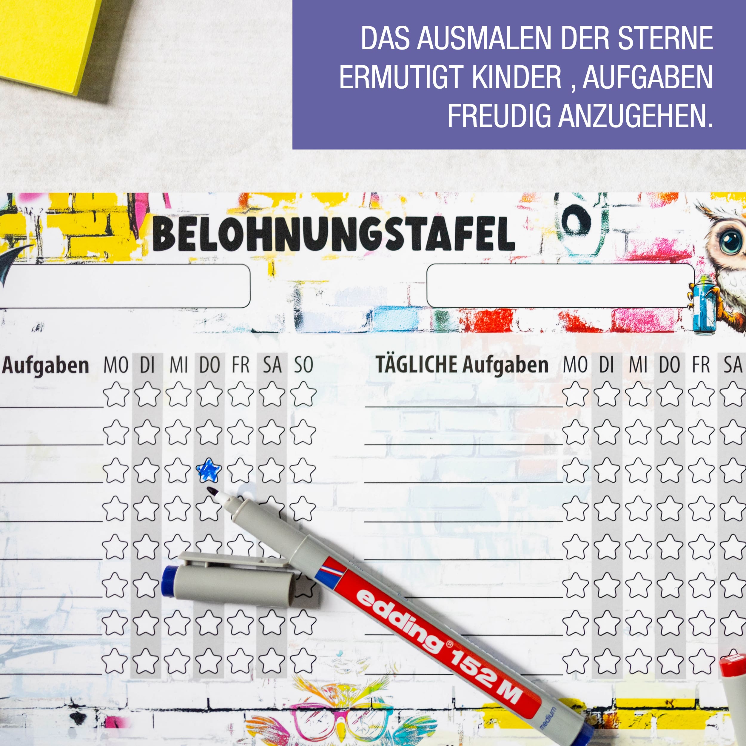 Belohnungstafel für zwei, Graffiti magnetisch 