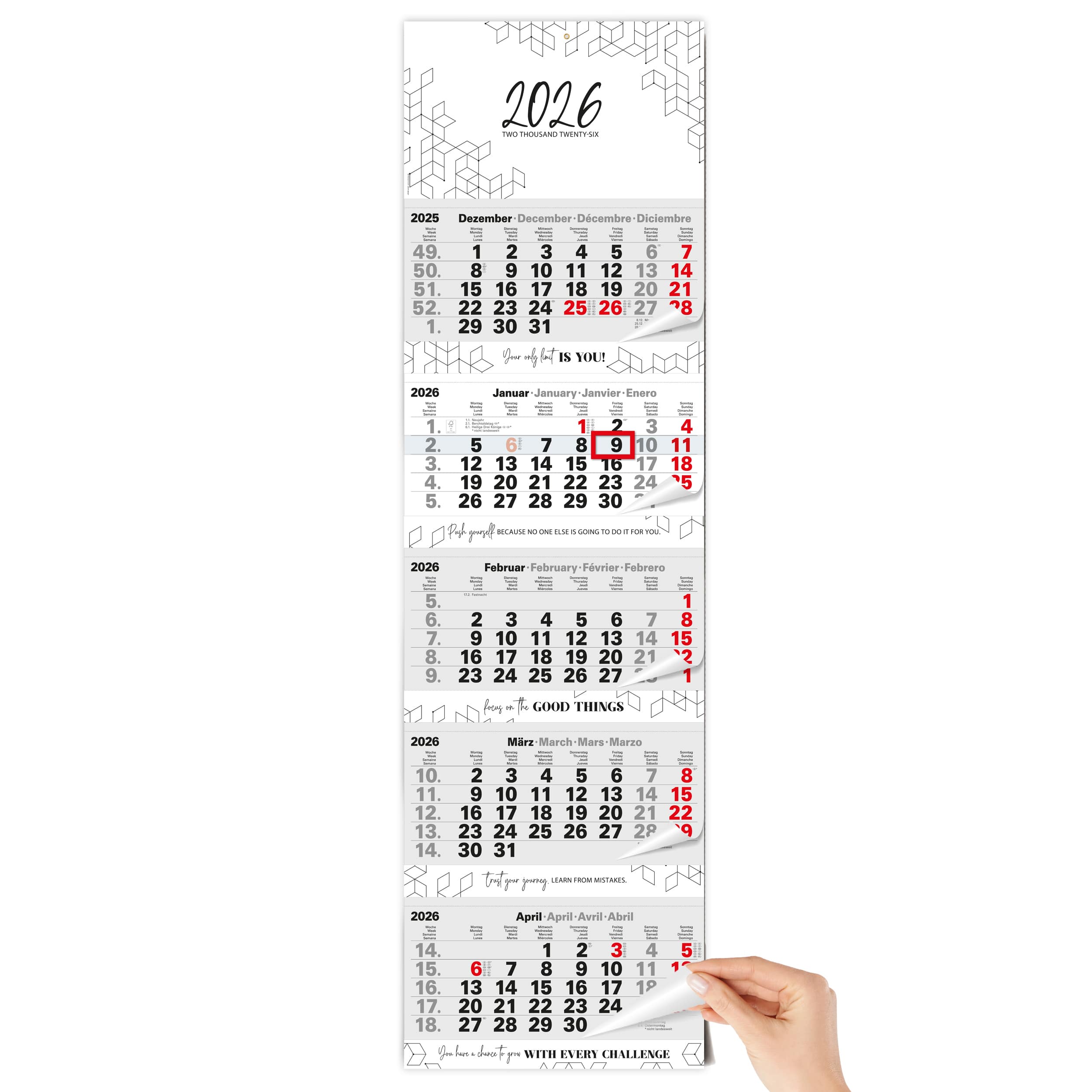 5 Monatskalender 2026 "Motivation Moments"