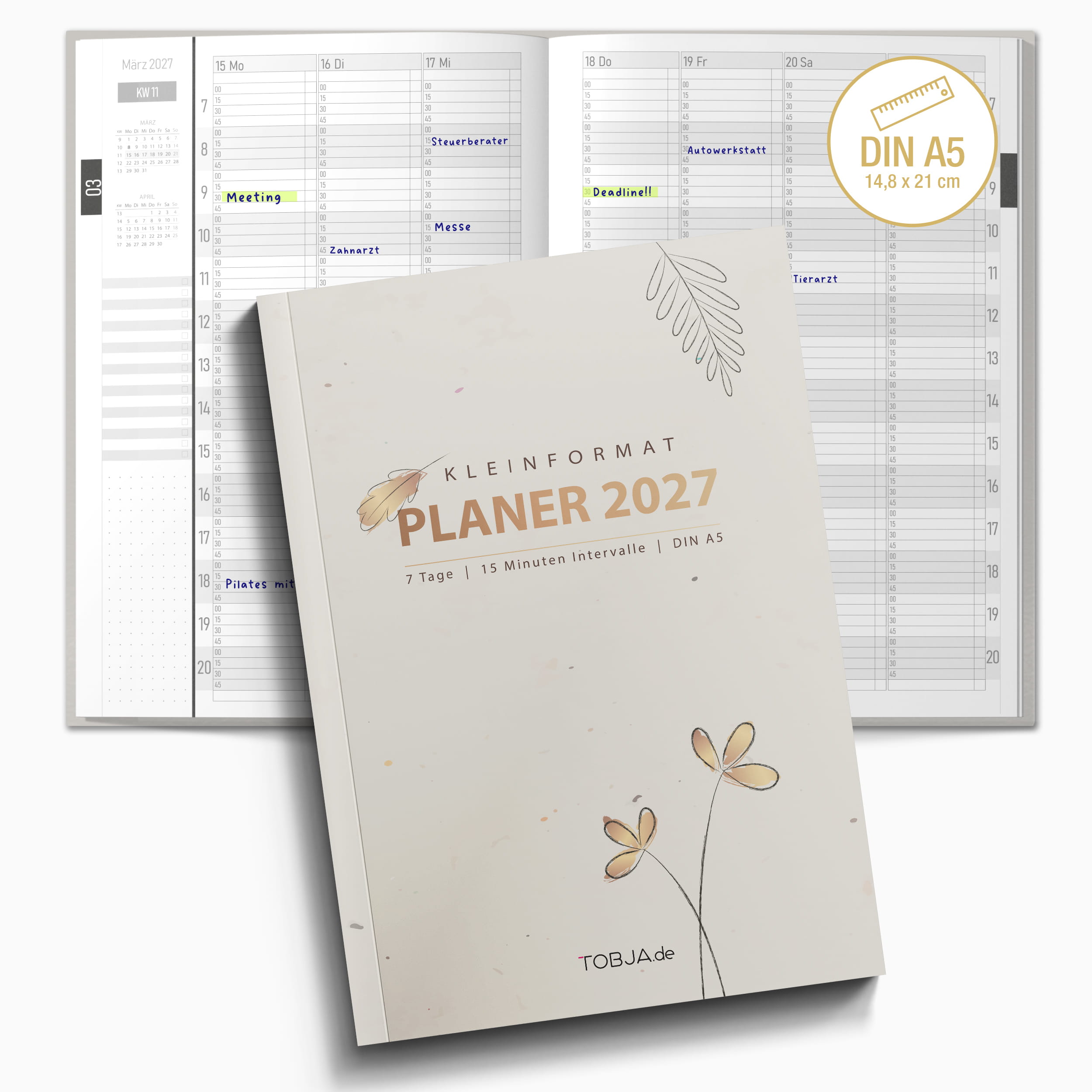 Praxisplaner 2027 A5 Flora