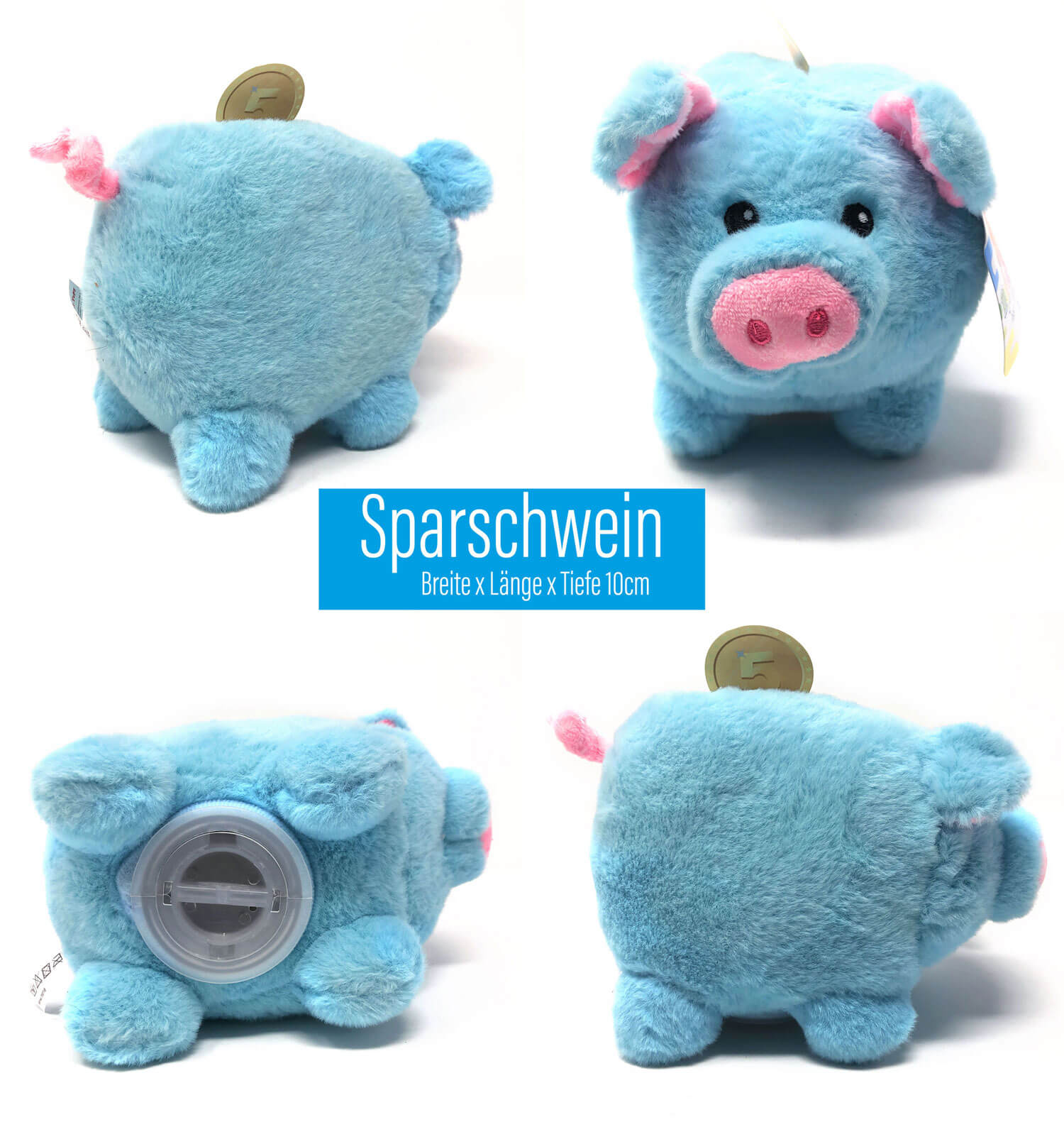 Geschenkset Geburt Junge - Plüsch Sparschwein, Karte, Mulltuch und hochwertige Tasche Geschenkset Geburt Junge - Plüsch Sparschwein, Karte, Mulltuch und hochwertige Tasche
