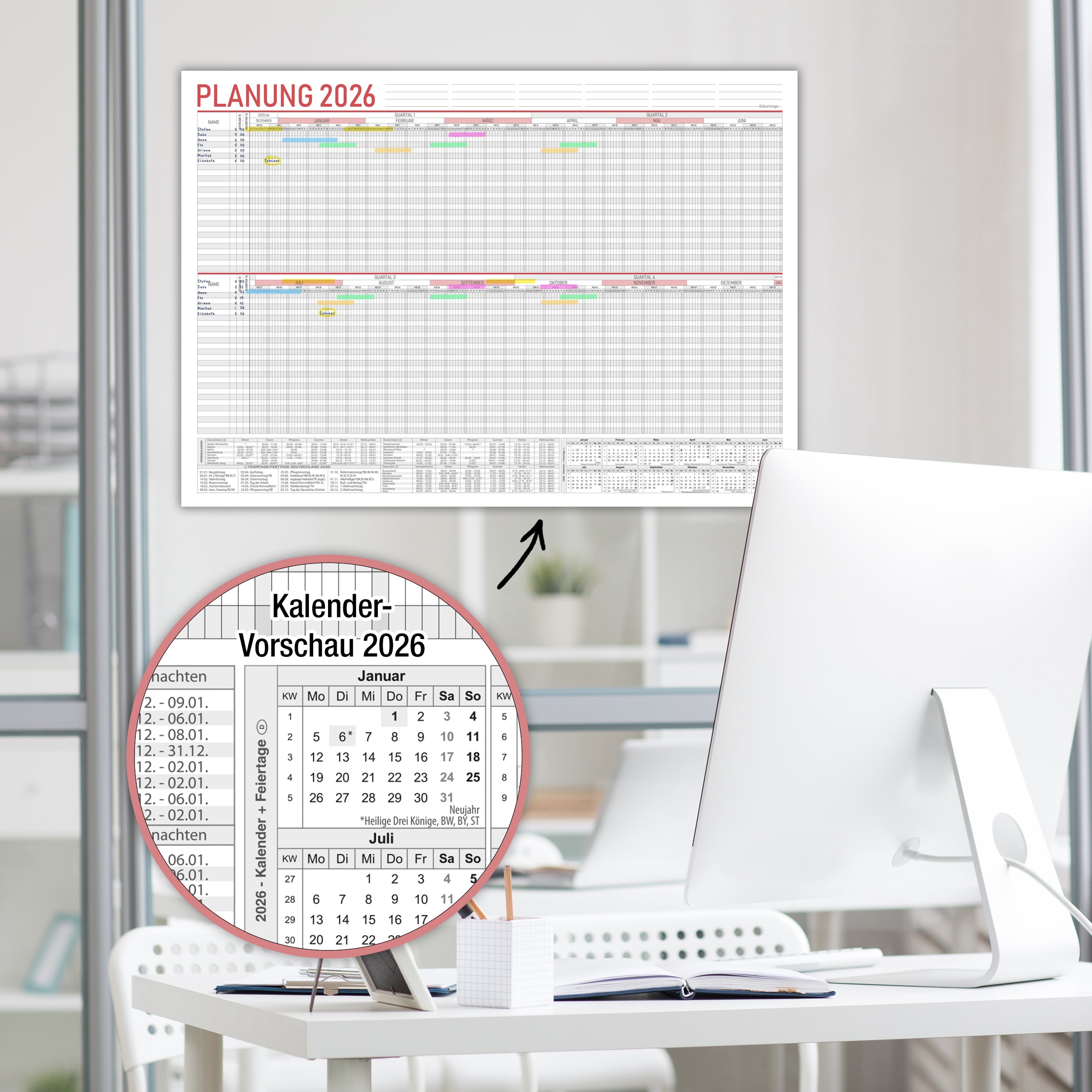 A2 Mitarbeiter- / Urlaubsplaner 2026 A2 Mitarbeiter- / Urlaubsplaner 2026