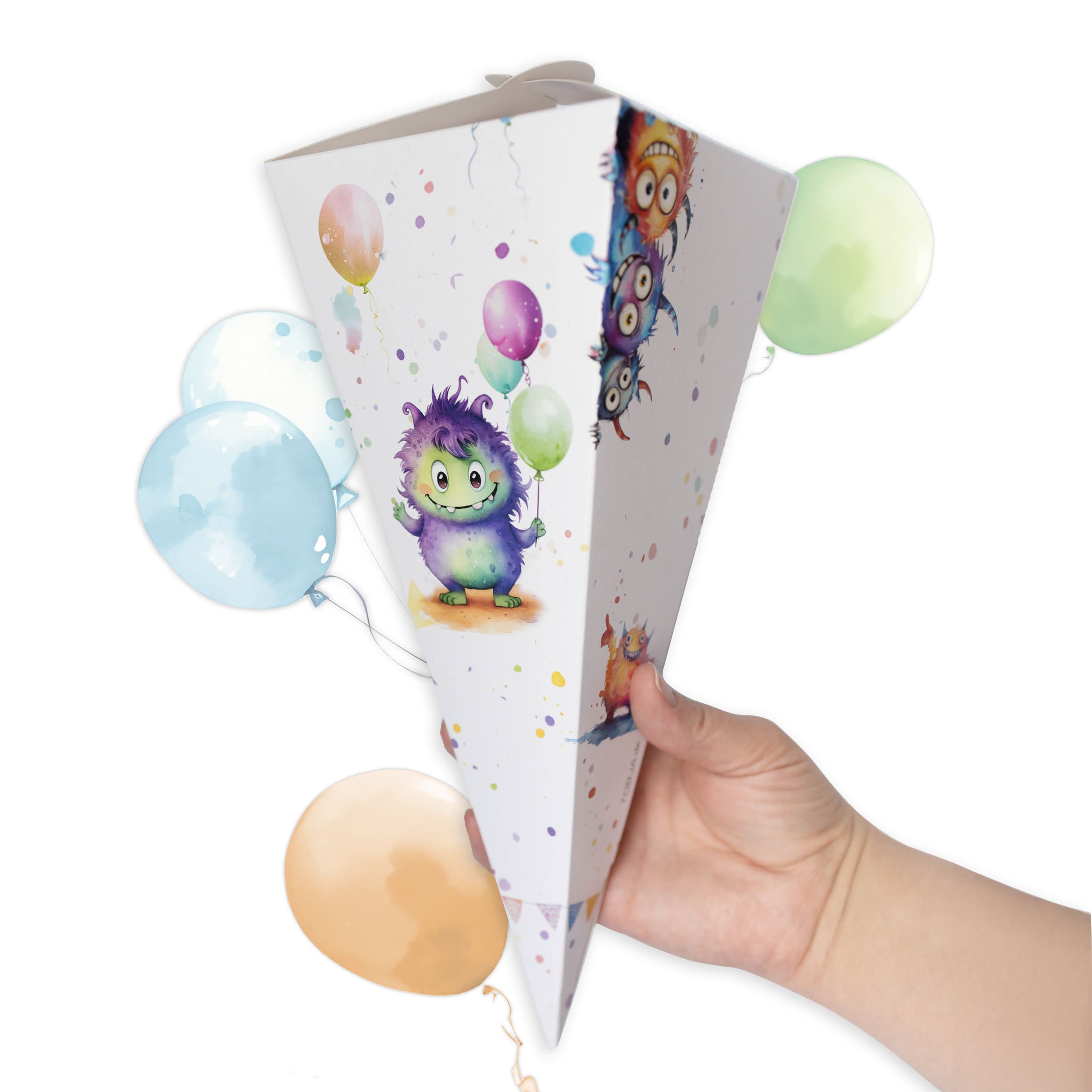 Mini Schultüte Monster Design