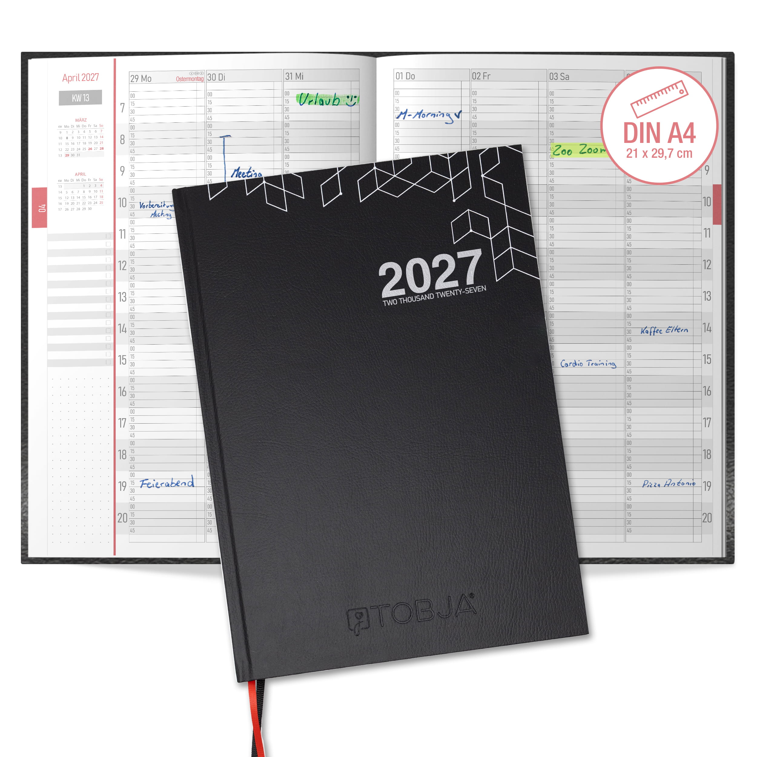 Praxisplaner 2027 A4 Mono Hardcover Layflat