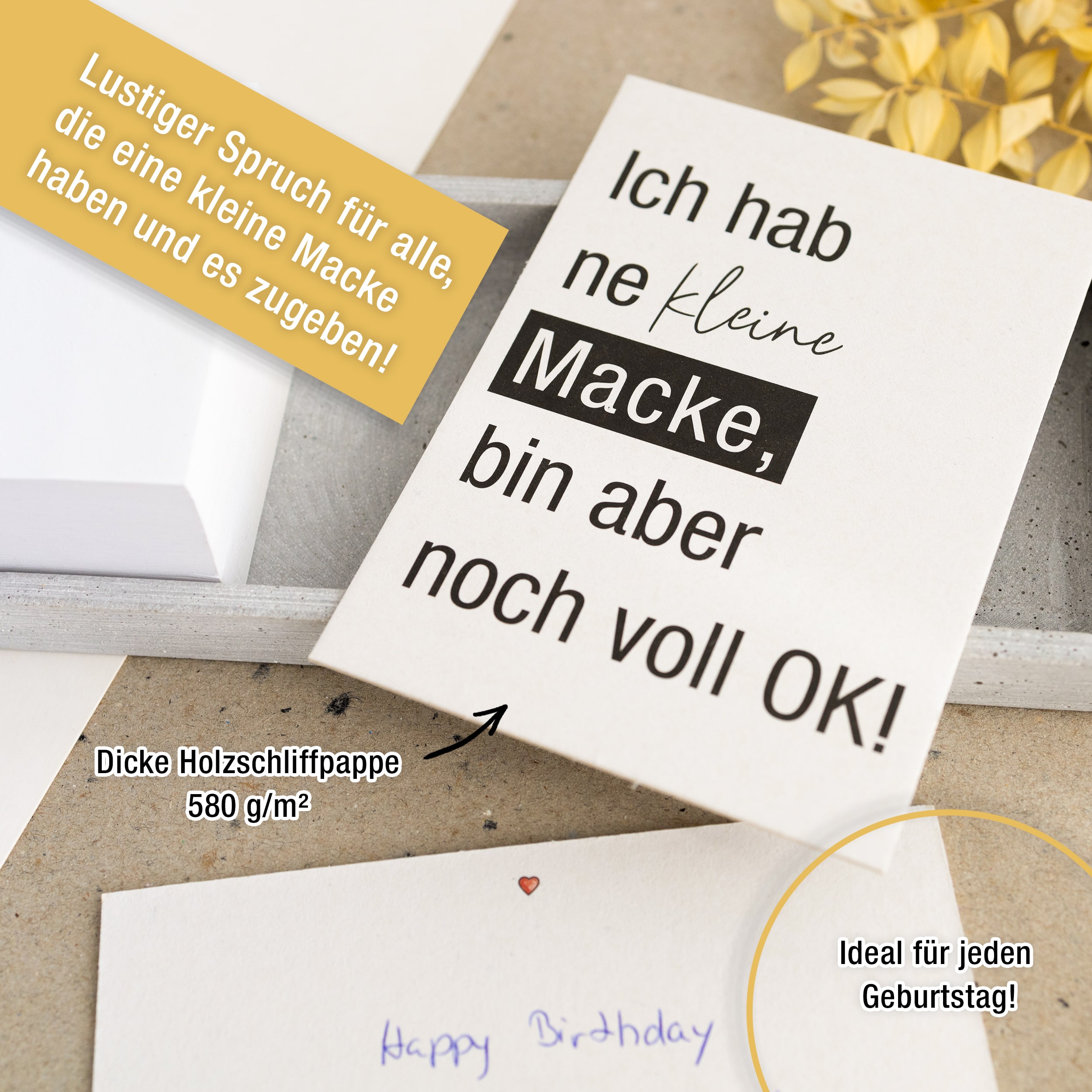 Postkarte "Ich hab ne kleine Macke" Postkarte "Ich hab ne kleine Macke"