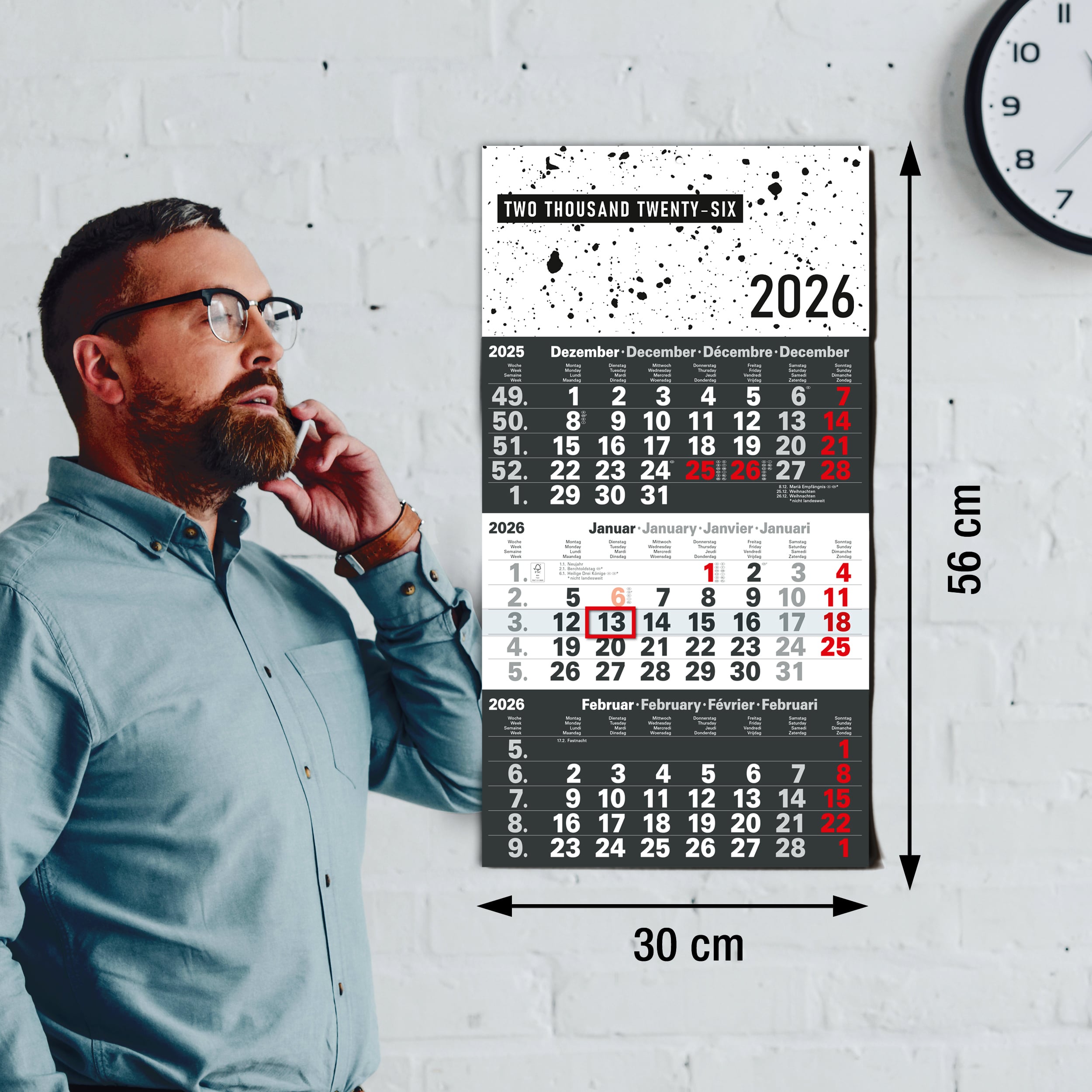3-Monatskalender 2026 Design 3-Monatskalender 2026 Design