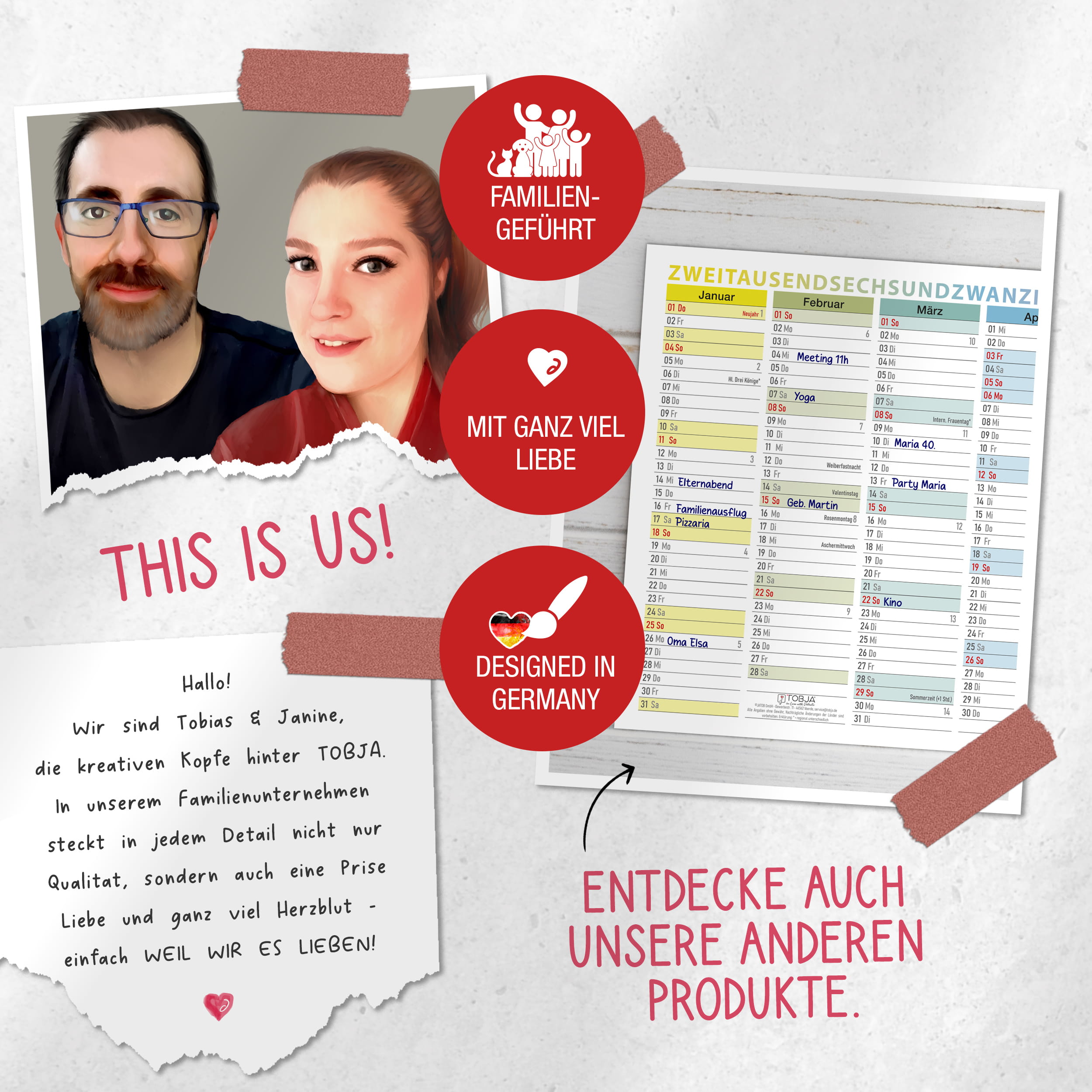 Schuljahreskalender A1 2026/2027 „Eukalyptus"