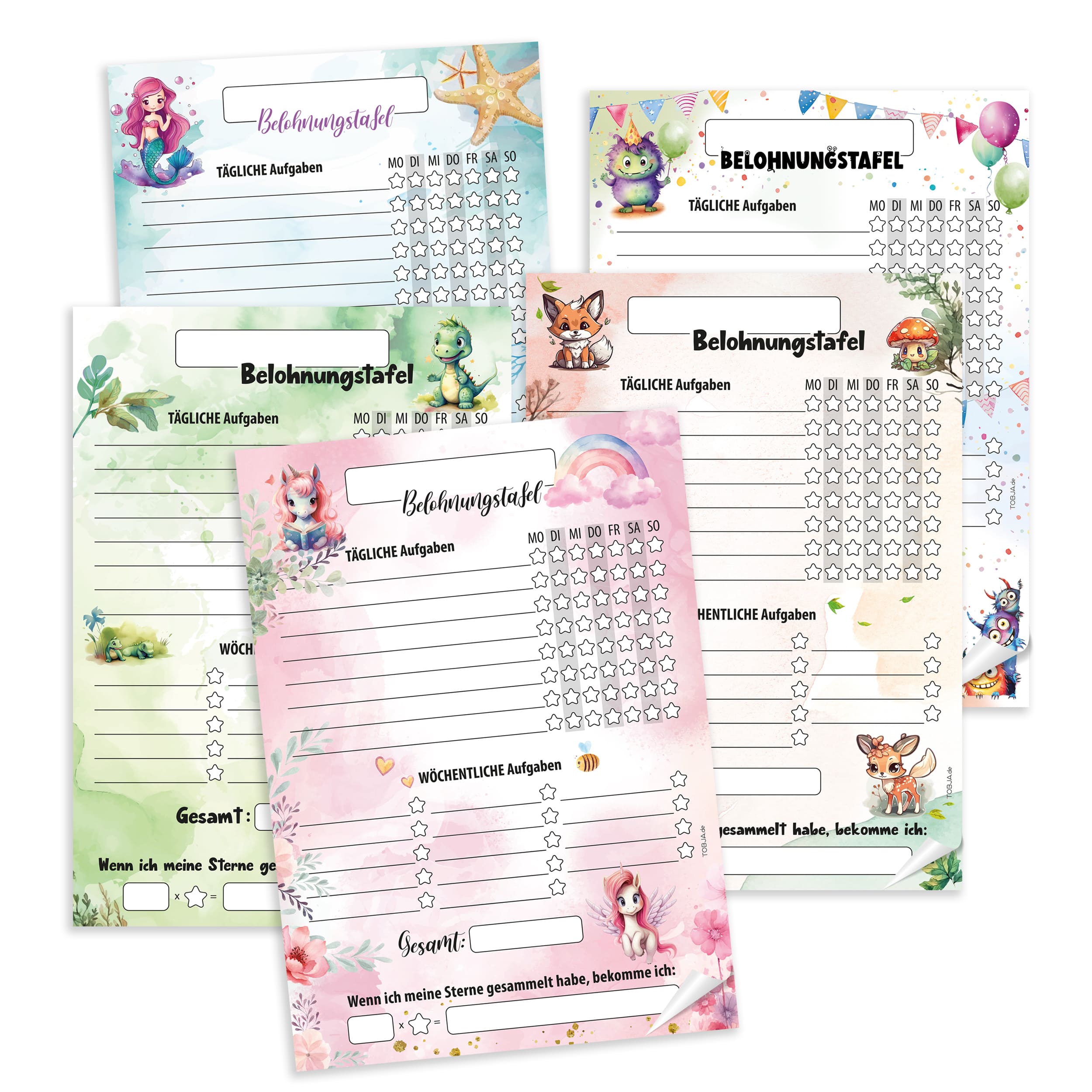 Belohnungstafel Kinder 25 Blatt