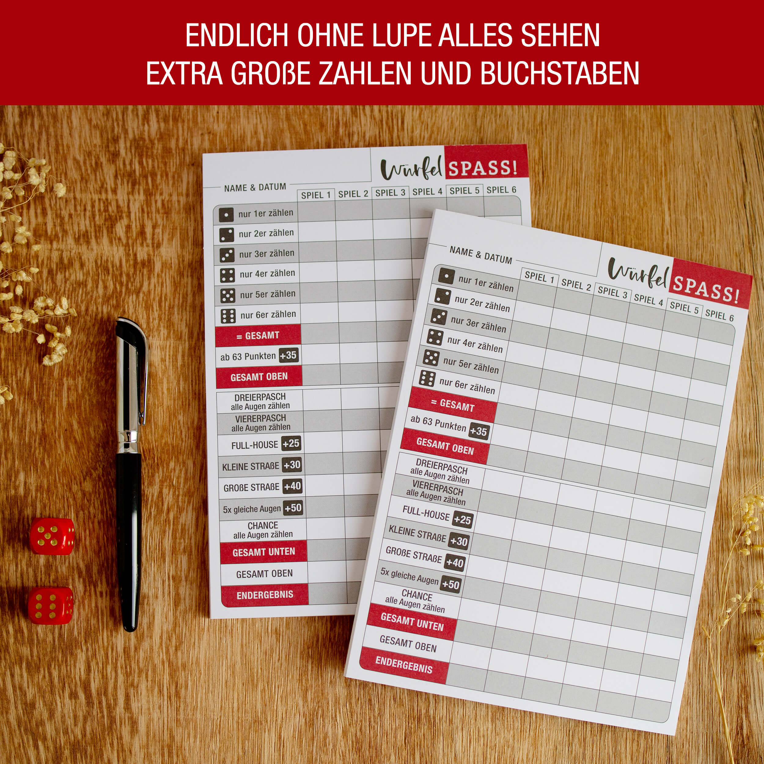 Würfelspiel Block "Senior Würfel-Spass"