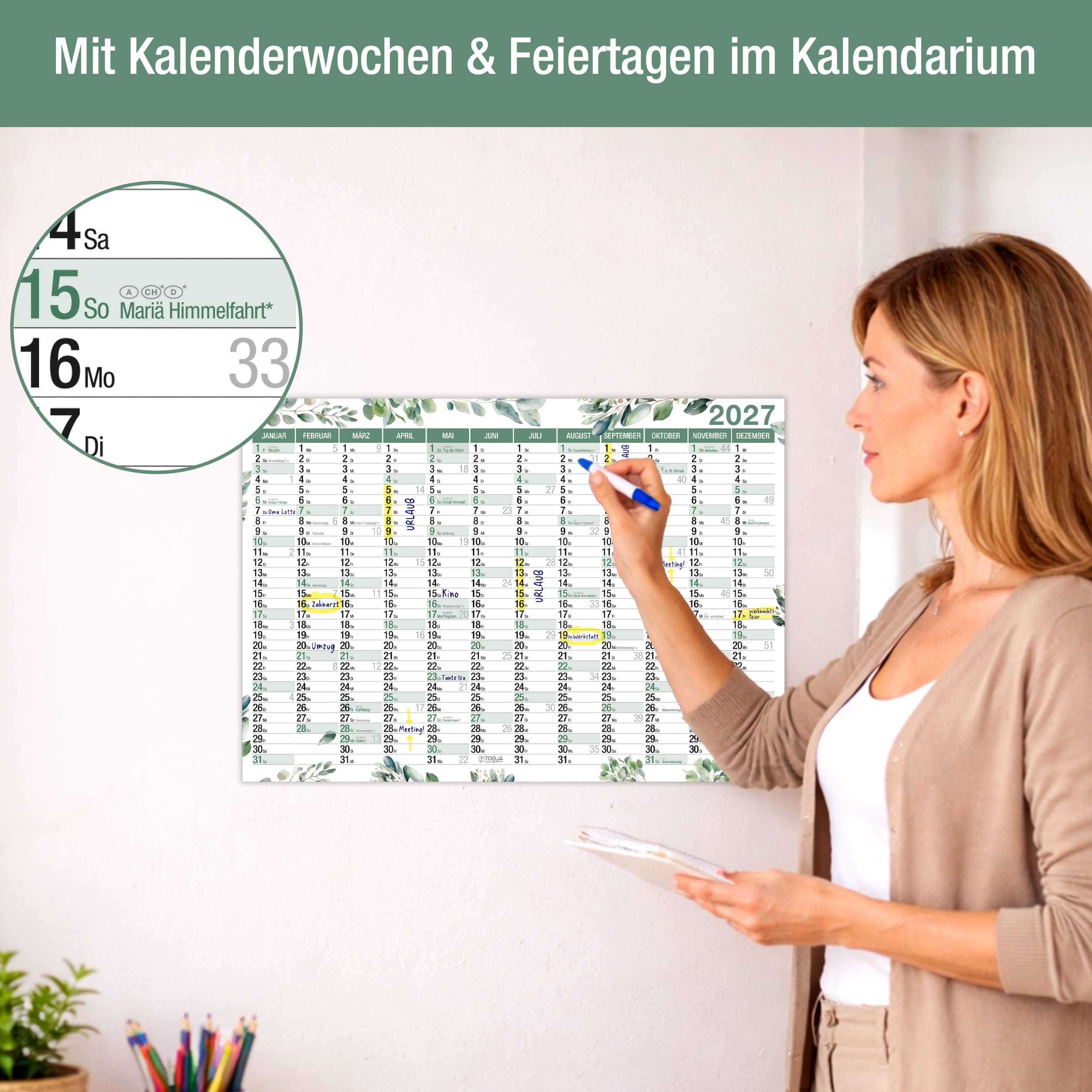 Wandkalender 2027 A3 Color Line