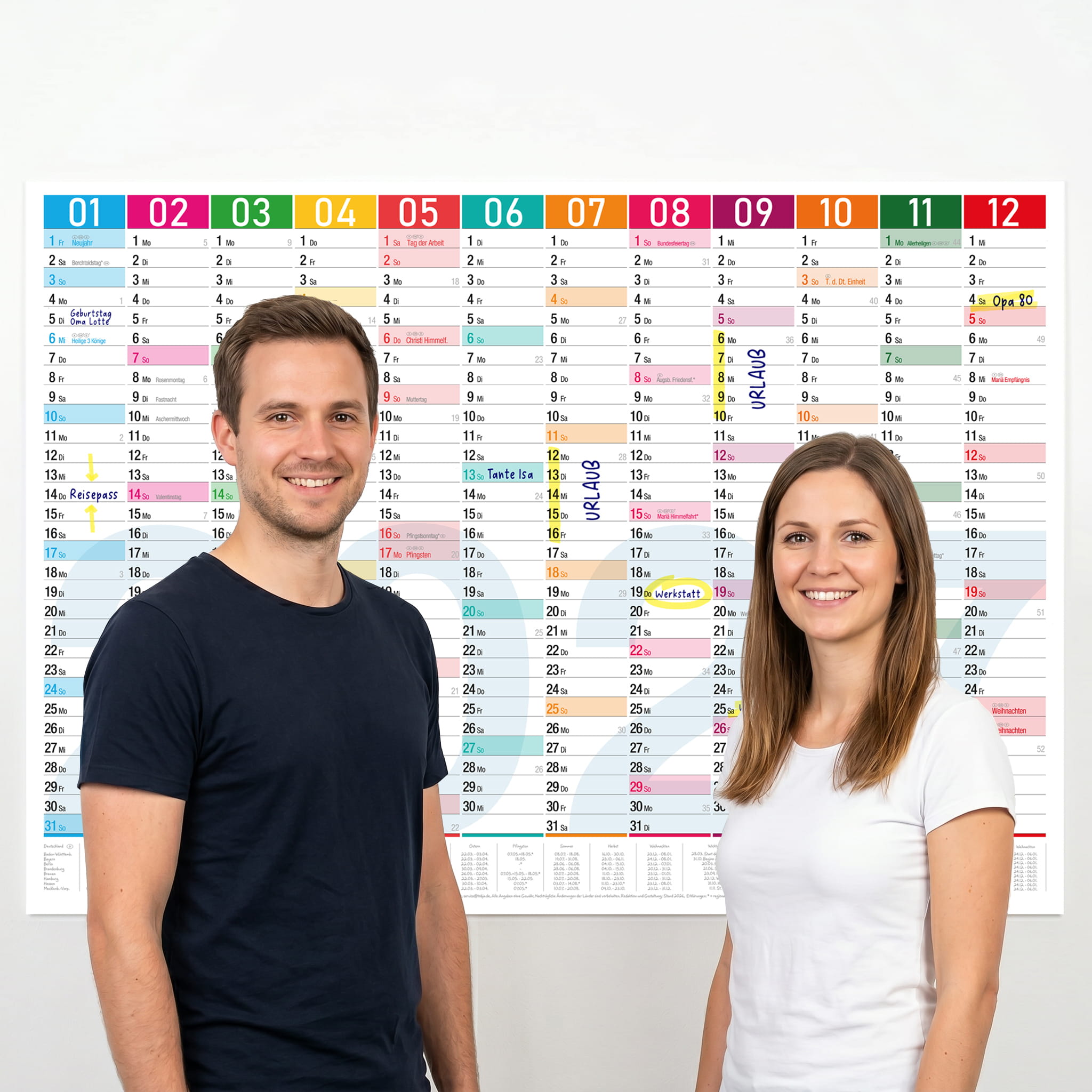 Wandkalender 2027 A1 Color Blocks