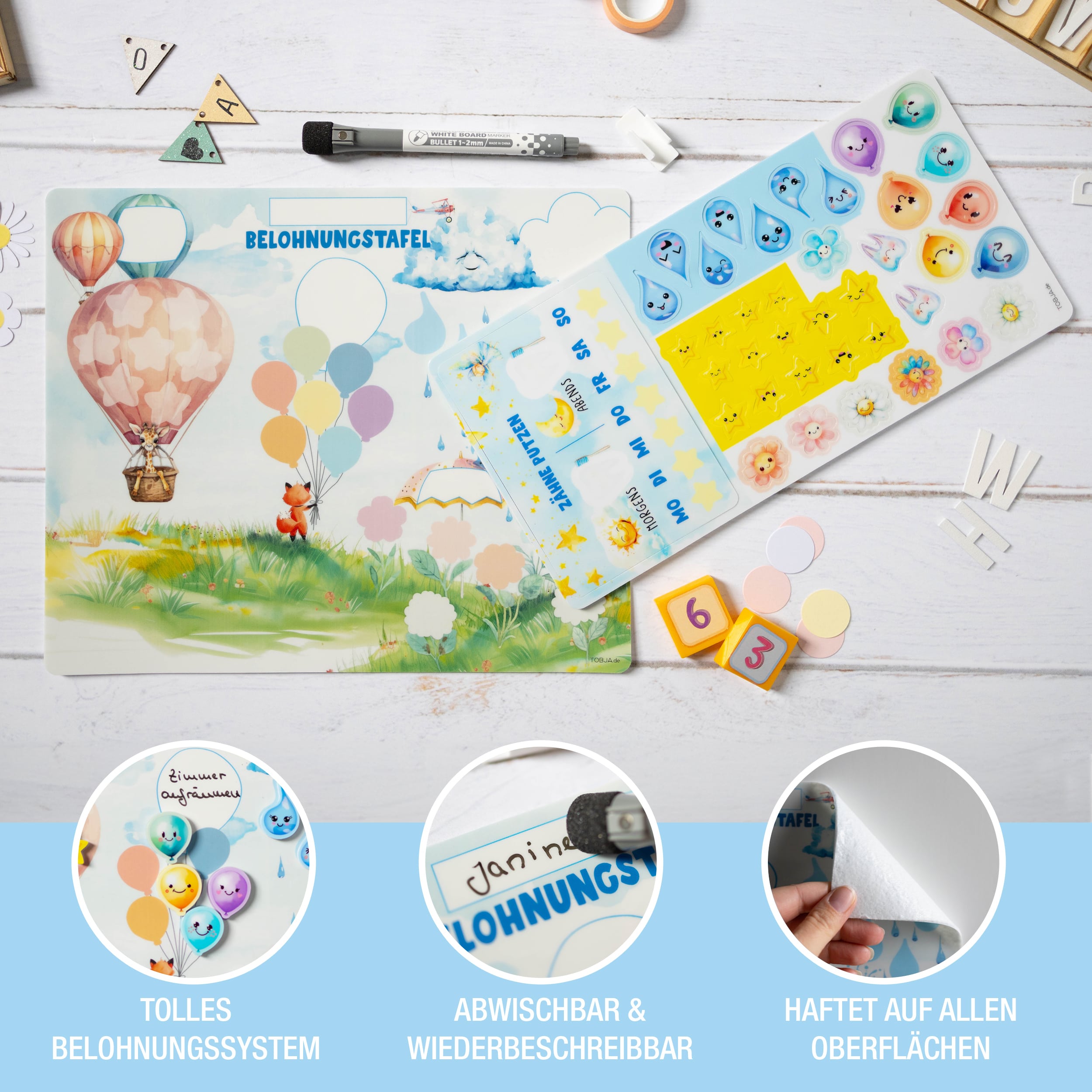 Belohnungstafel Set mit Zahnputztafel Belohnungstafel Set mit Zahnputztafel