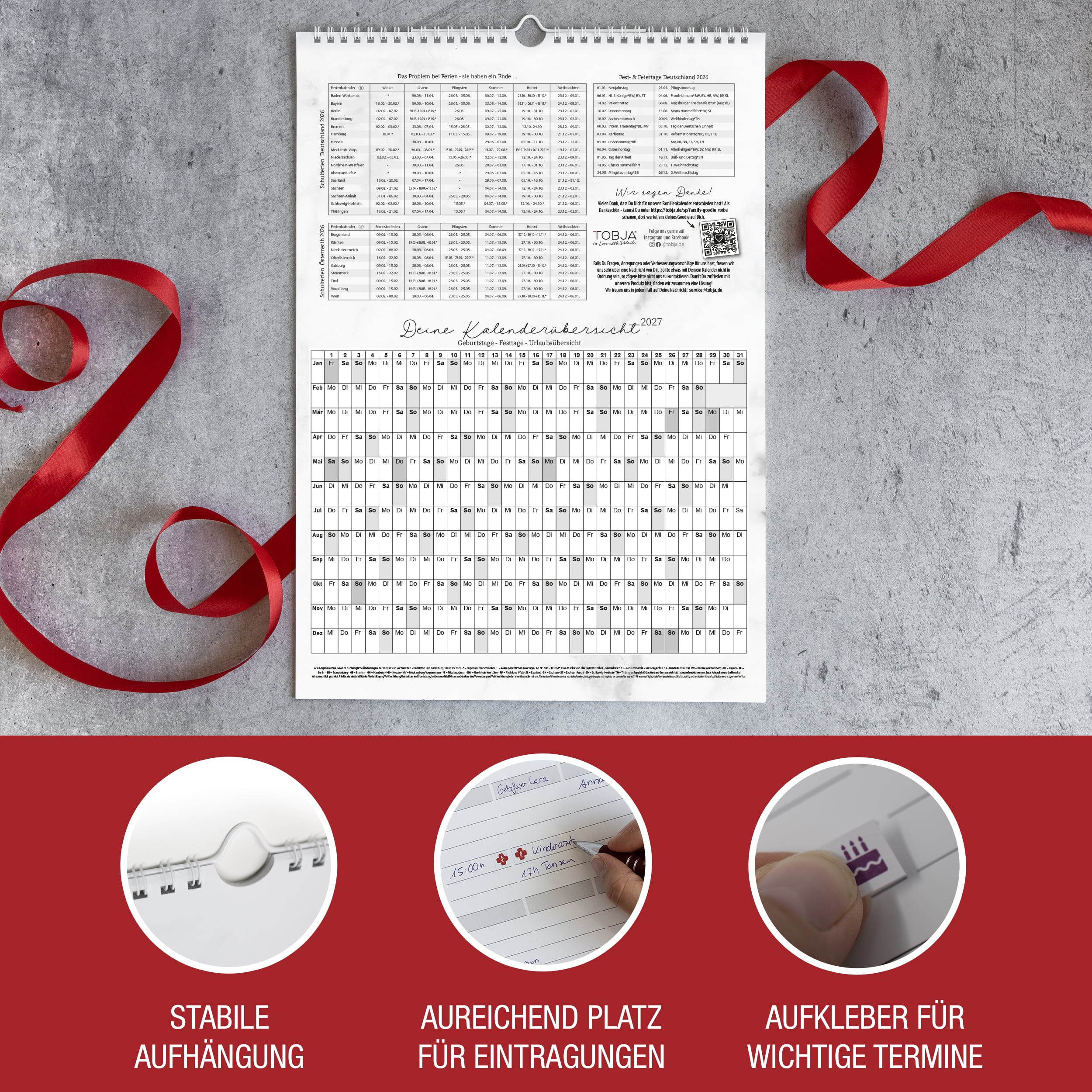 Familienkalender 2026 "Marmor Line" Familienkalender 2026 "Marmor Line"