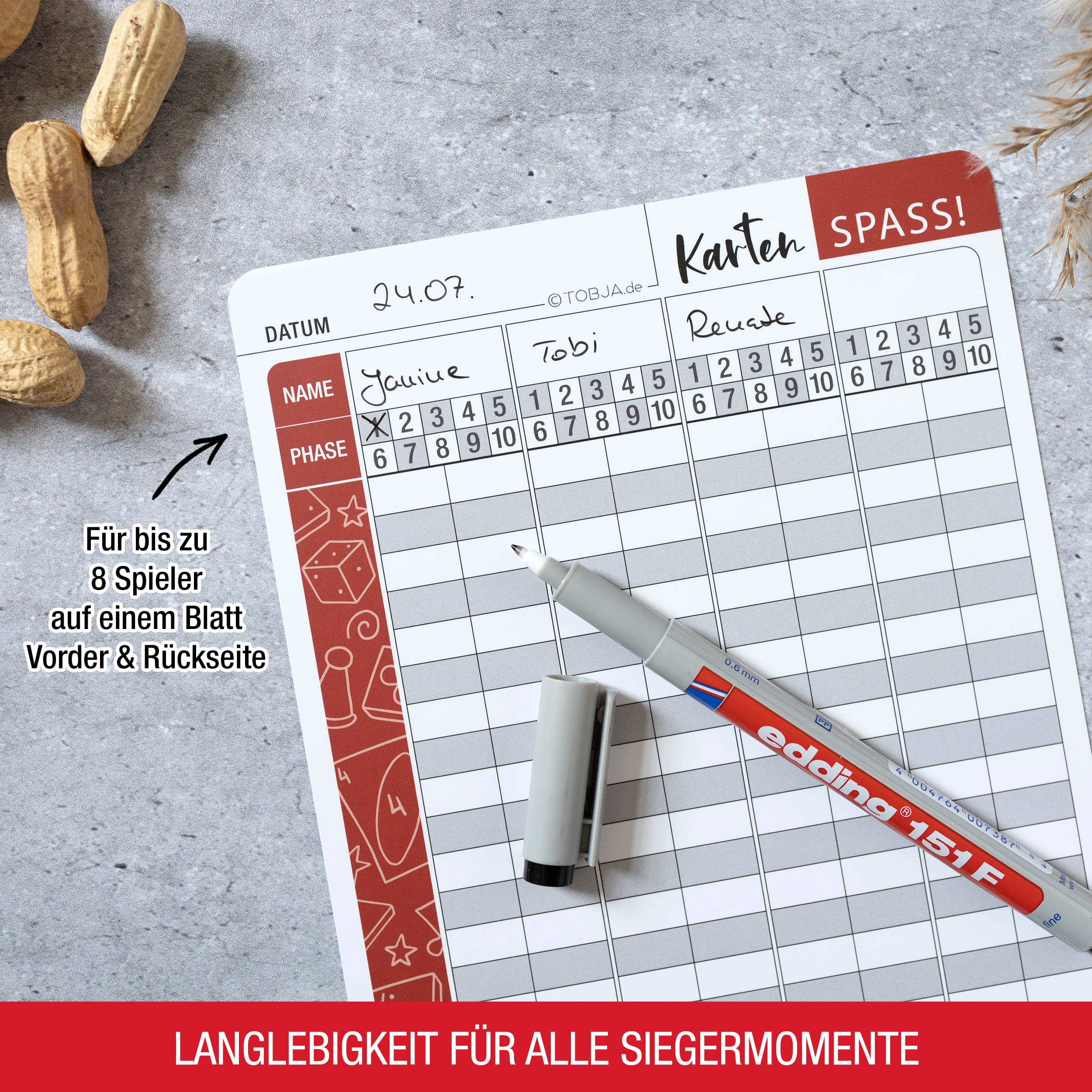 A5 Abwischbare Ersatzblätter Wertungsblatt A5 Abwischbare Ersatzblätter Wertungsblatt
