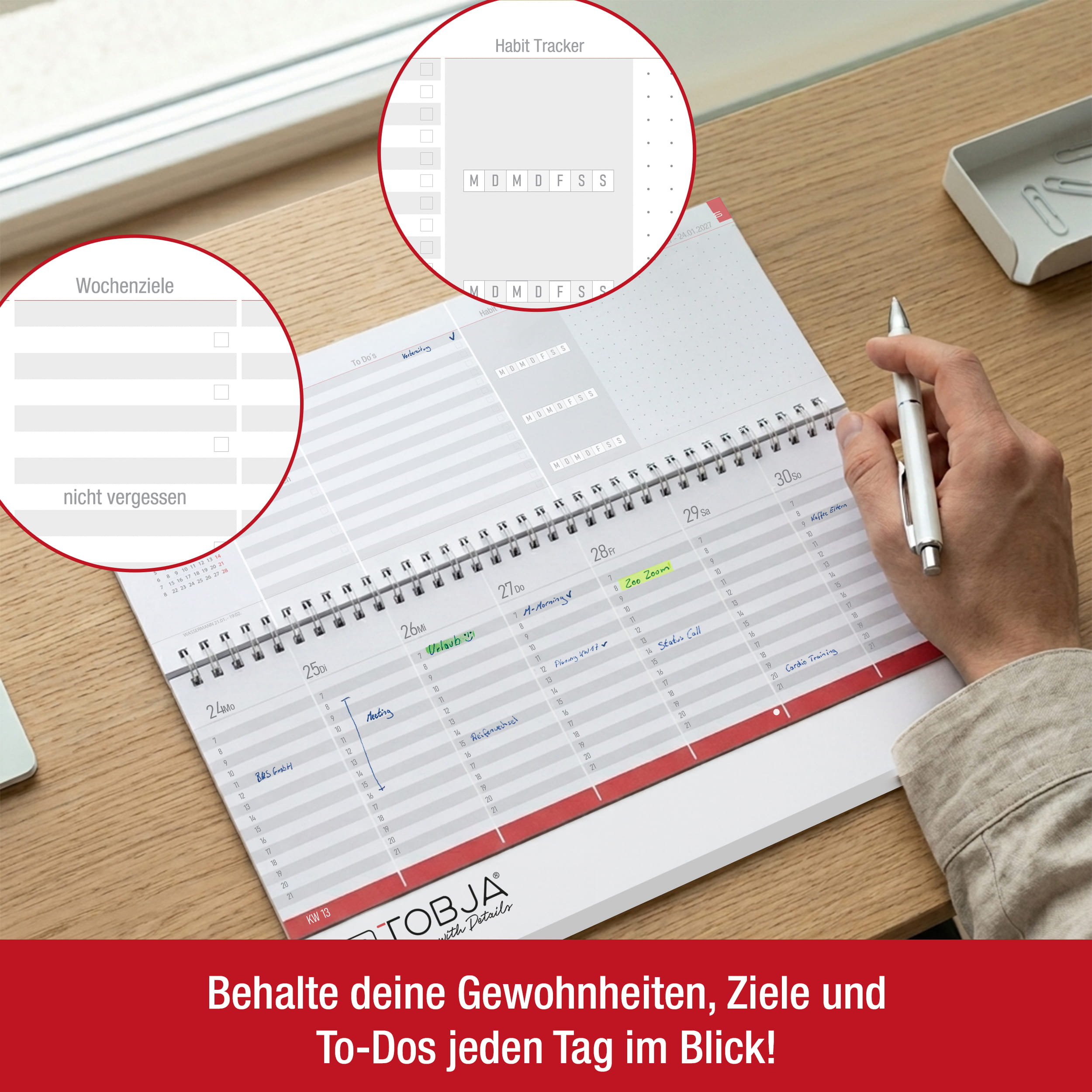 Tischkalender 2027 Beige Bloom