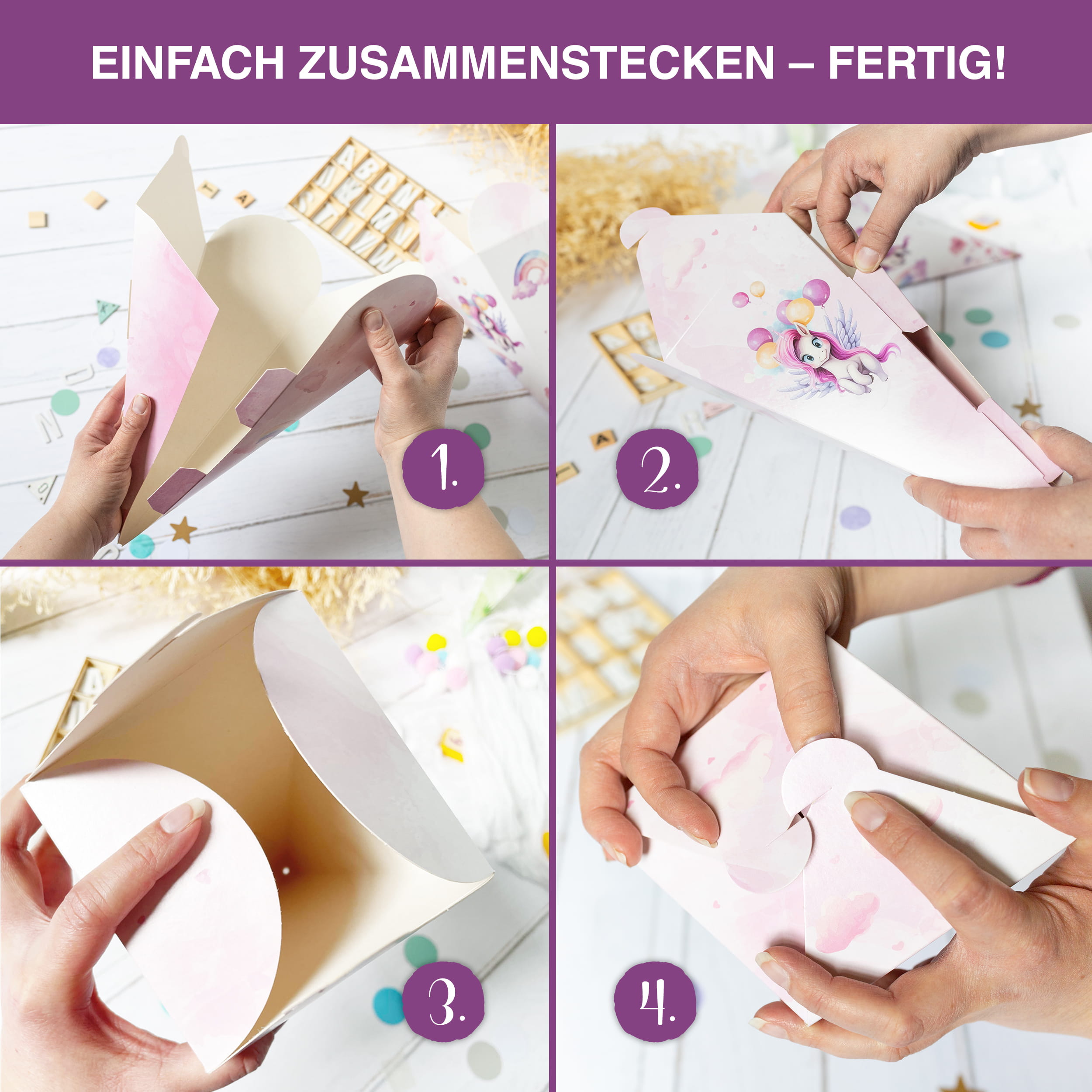 Mini Schultüte Katze für Geschwister