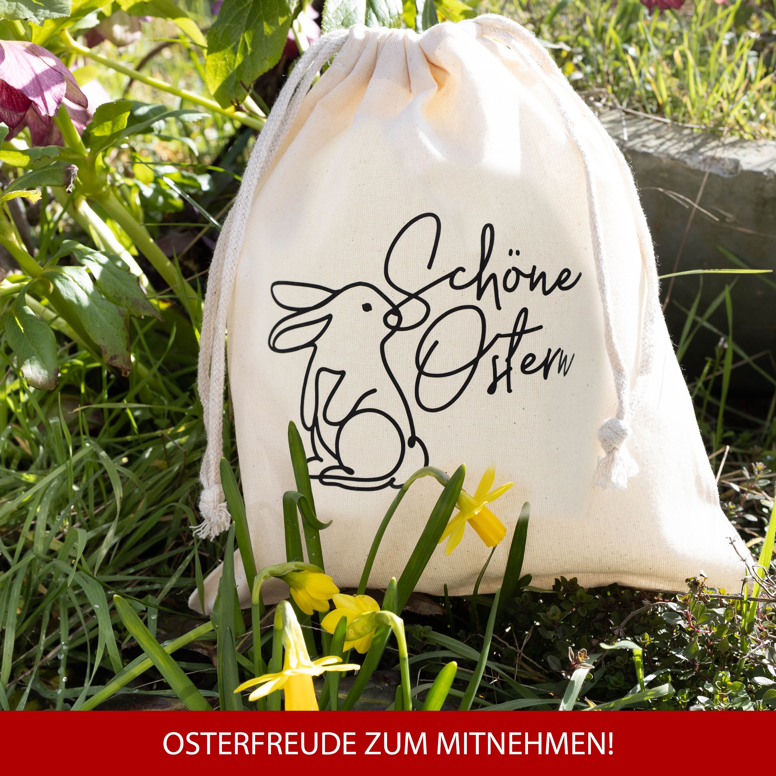Ostern 2 Zuzieh Baumwollbeutel Set02 Ostern 2 Zuzieh Baumwollbeutel Set02
