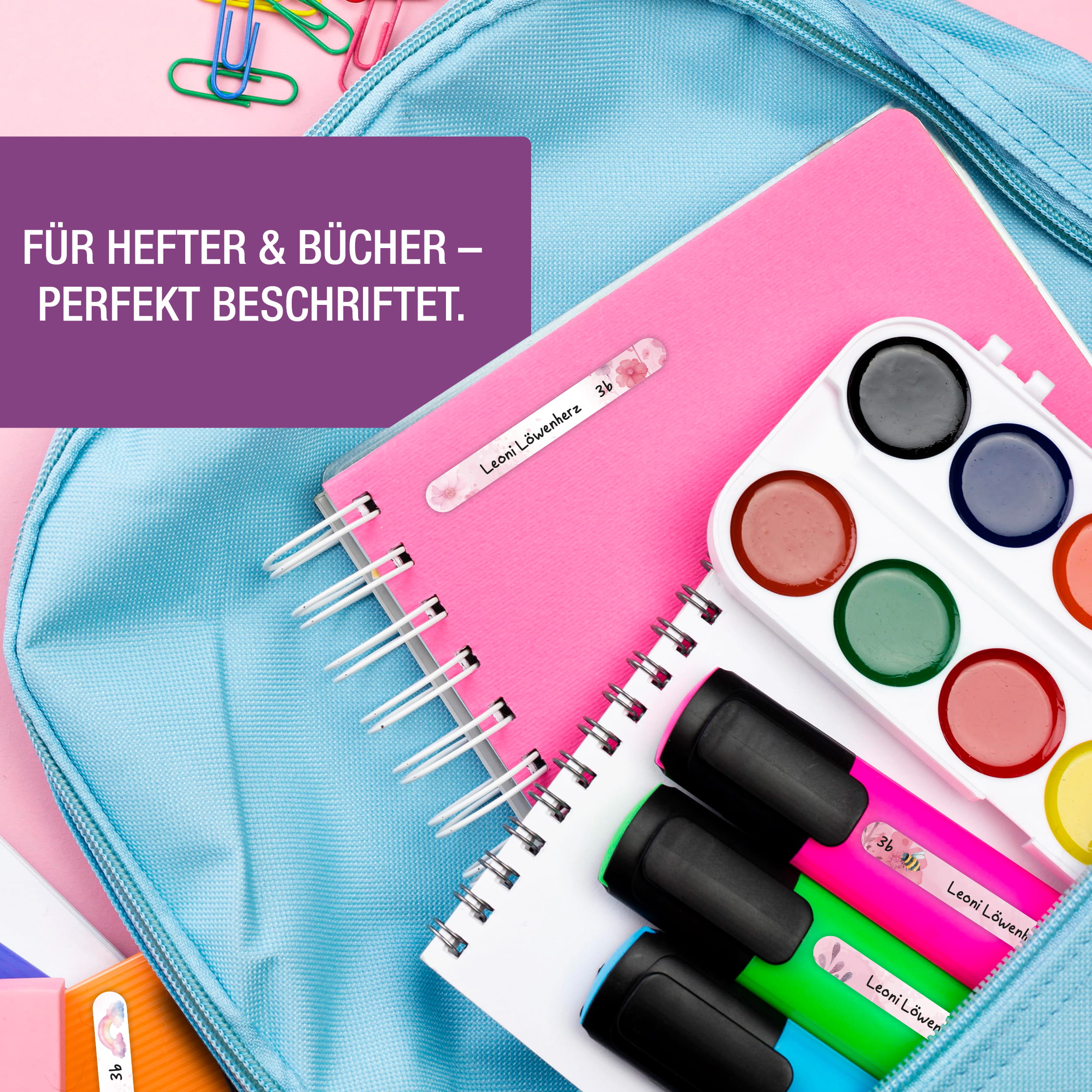 Namensaufkleber für Stifte, personalisiert Alicorn