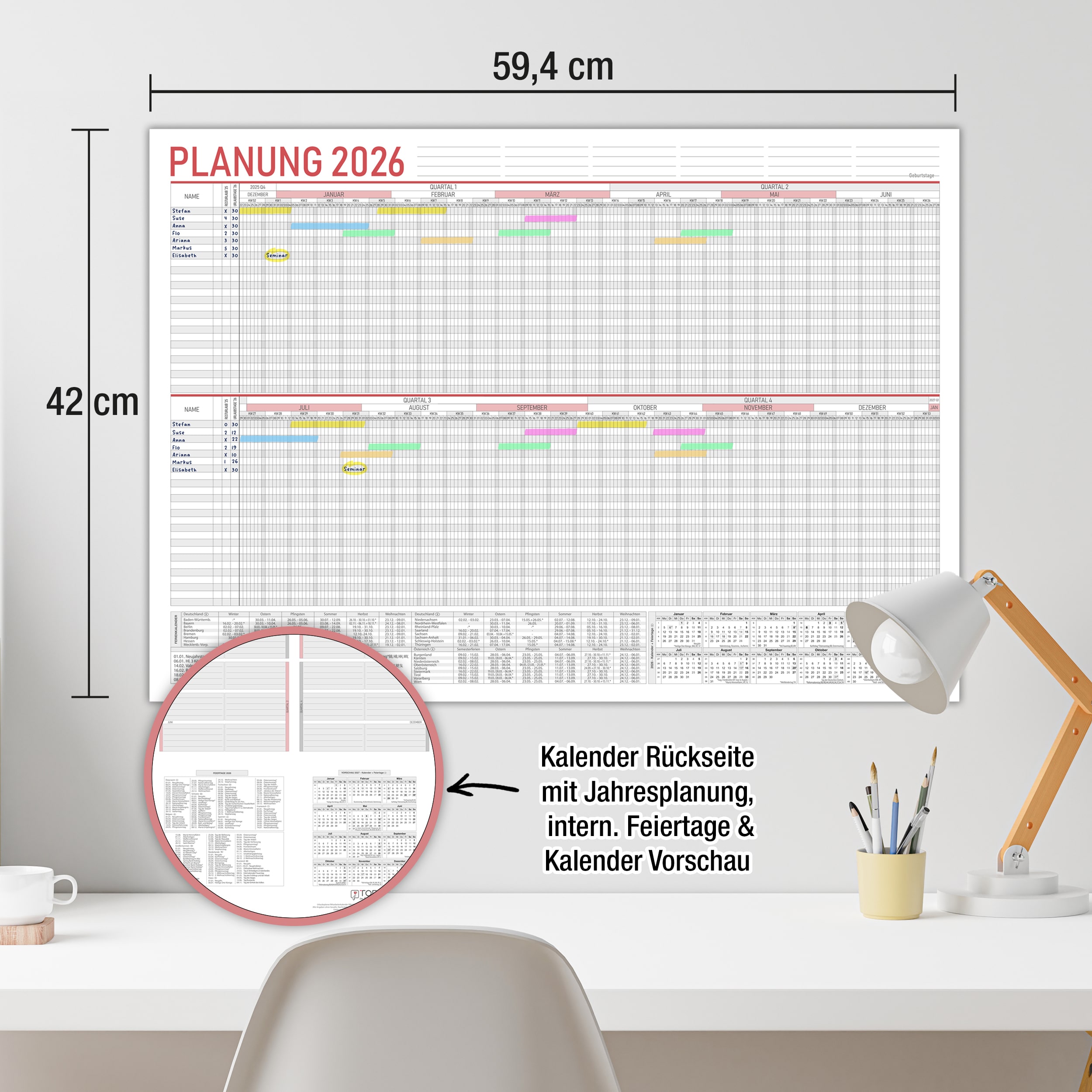 A2 Mitarbeiter- / Urlaubsplaner 2026 A2 Mitarbeiter- / Urlaubsplaner 2026
