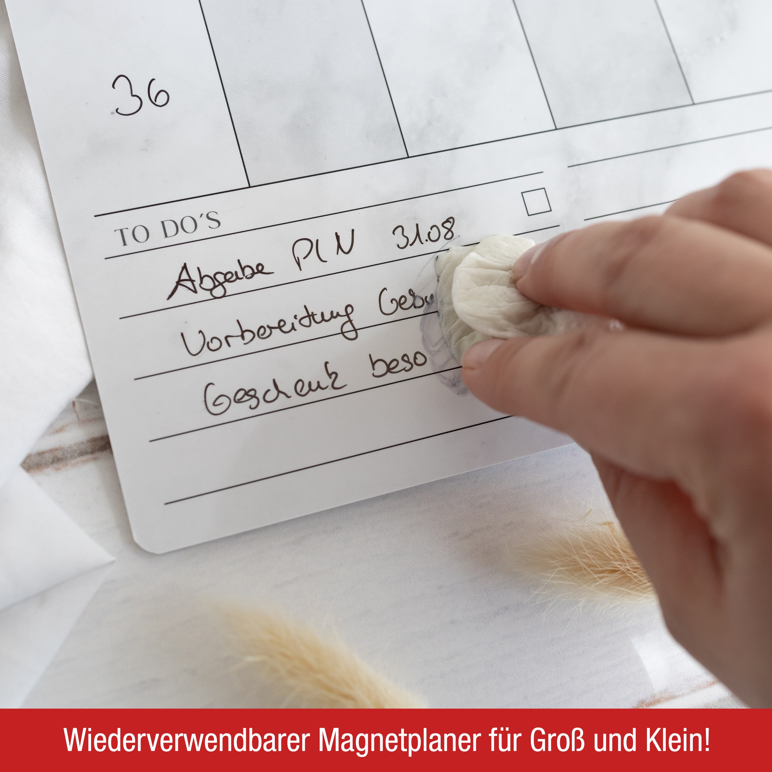 Familienplaner magnetisch +4 Stifte bunt