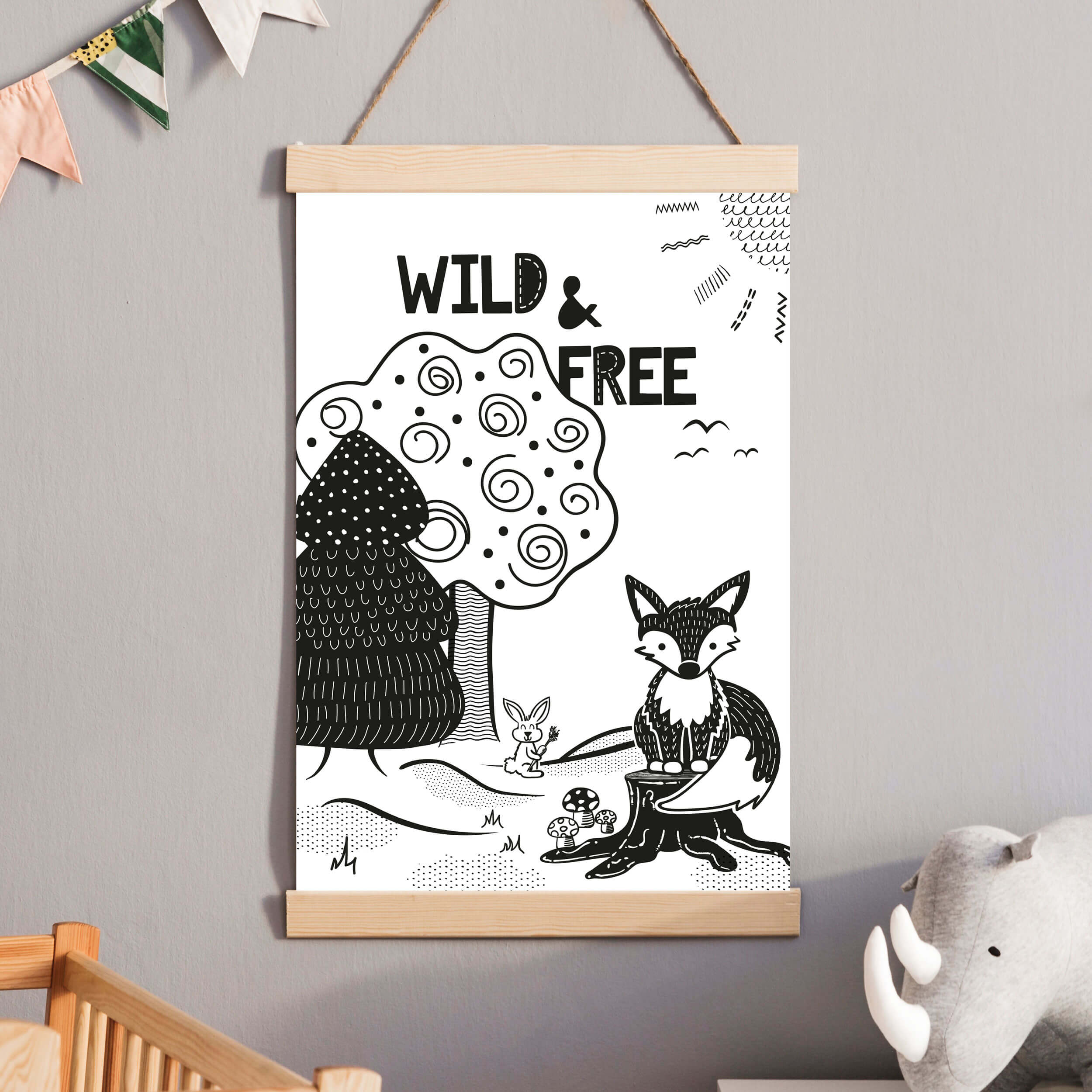 Tiere & Natur Poster Set Schwarz Weiß Tiere & Natur Poster Set Schwarz Weiß