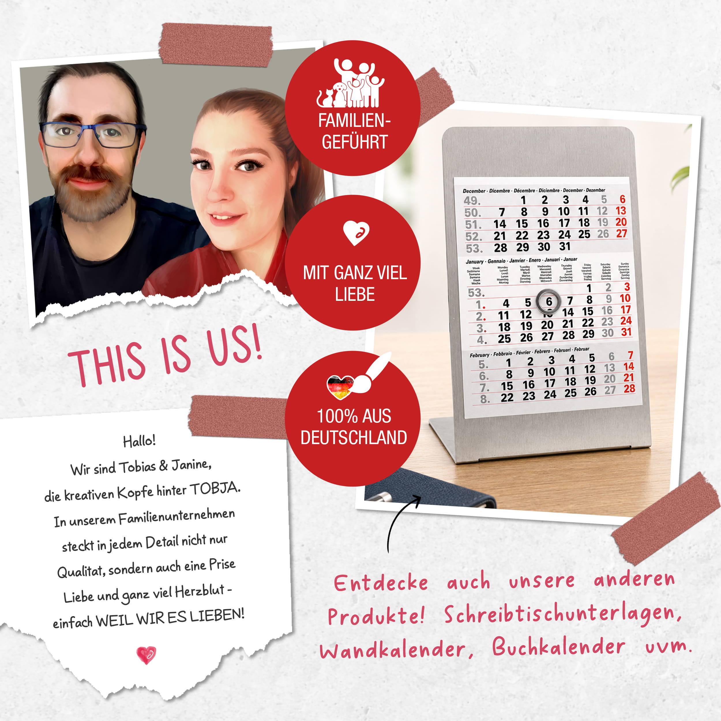 Magnet-System – Magnetset Büro-Humor (3 mag. Deko-Streifen für Tischkalender) 