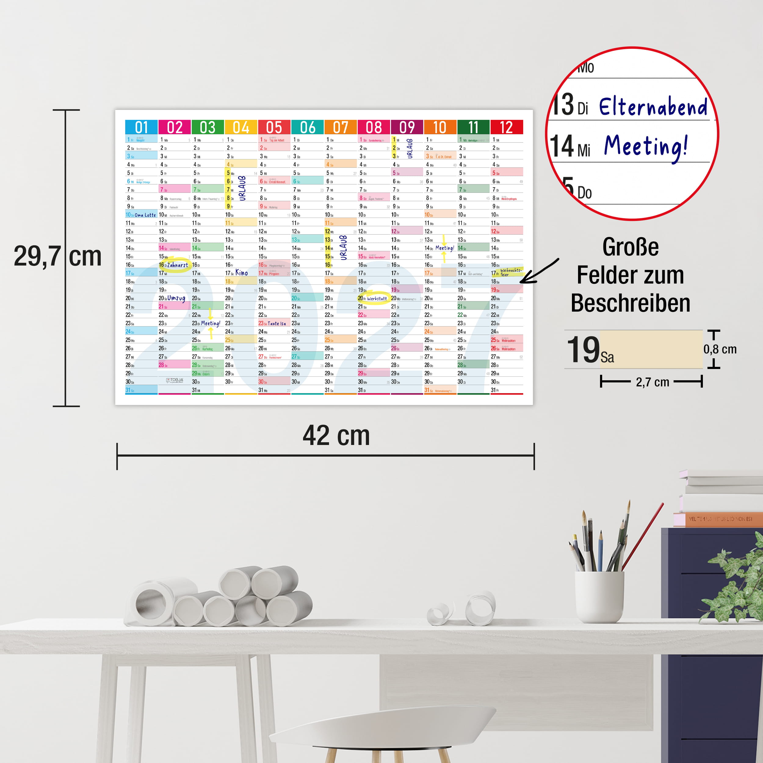 Wandkalender A3 2026