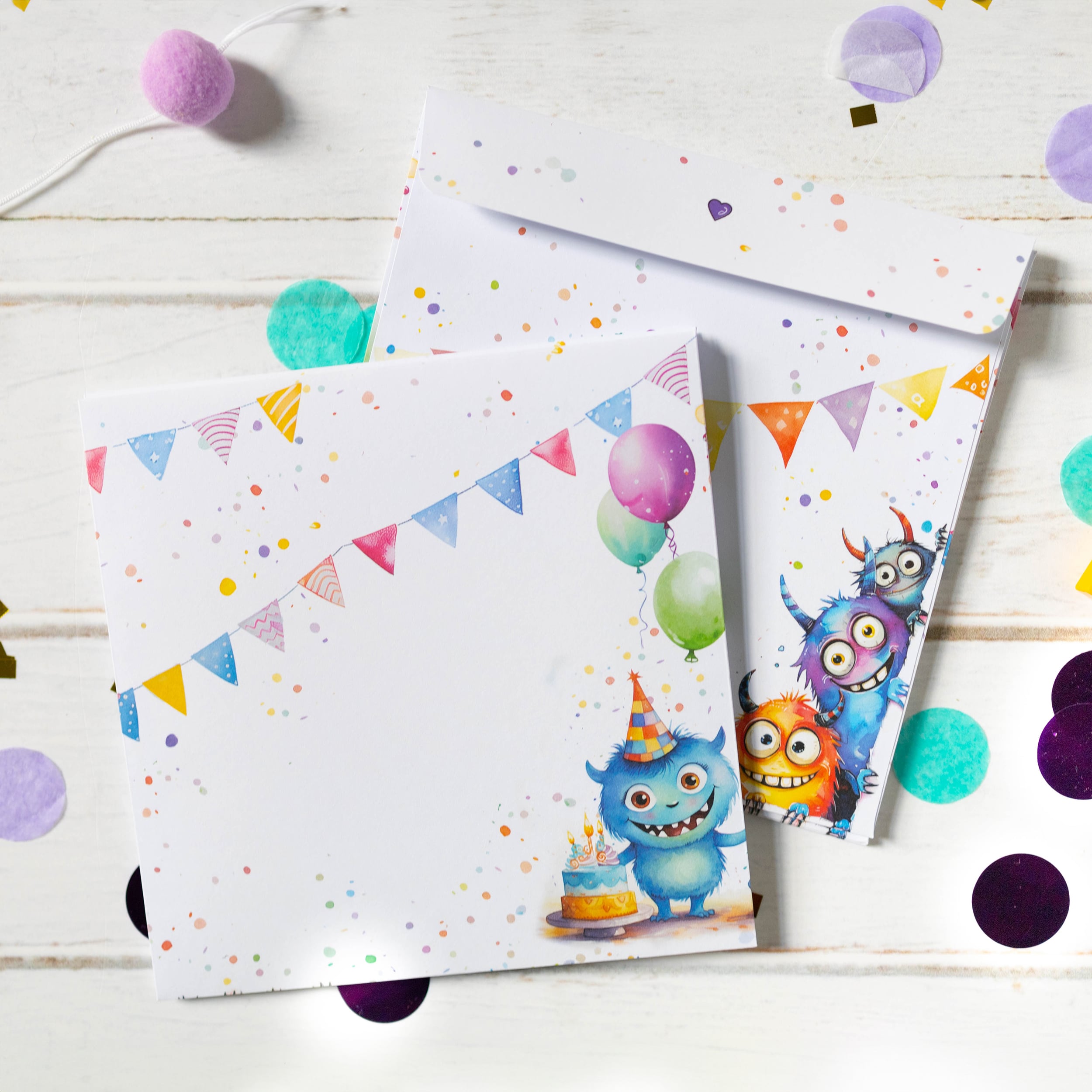 Einladungskarten Einschulung "Monster" 