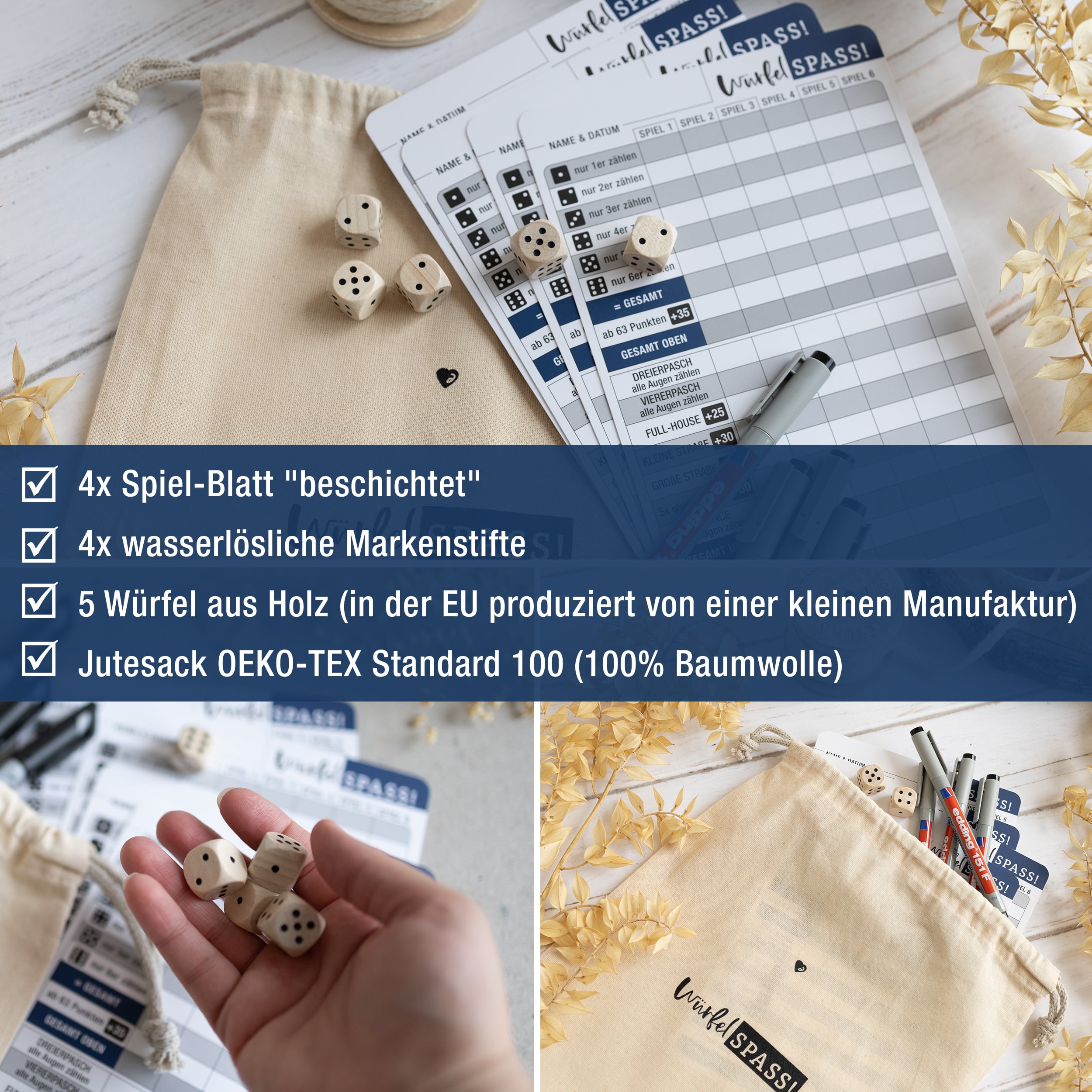 Würfelspiel "Ultimate Set Öko" Würfelspiel "Ultimate Set Öko"