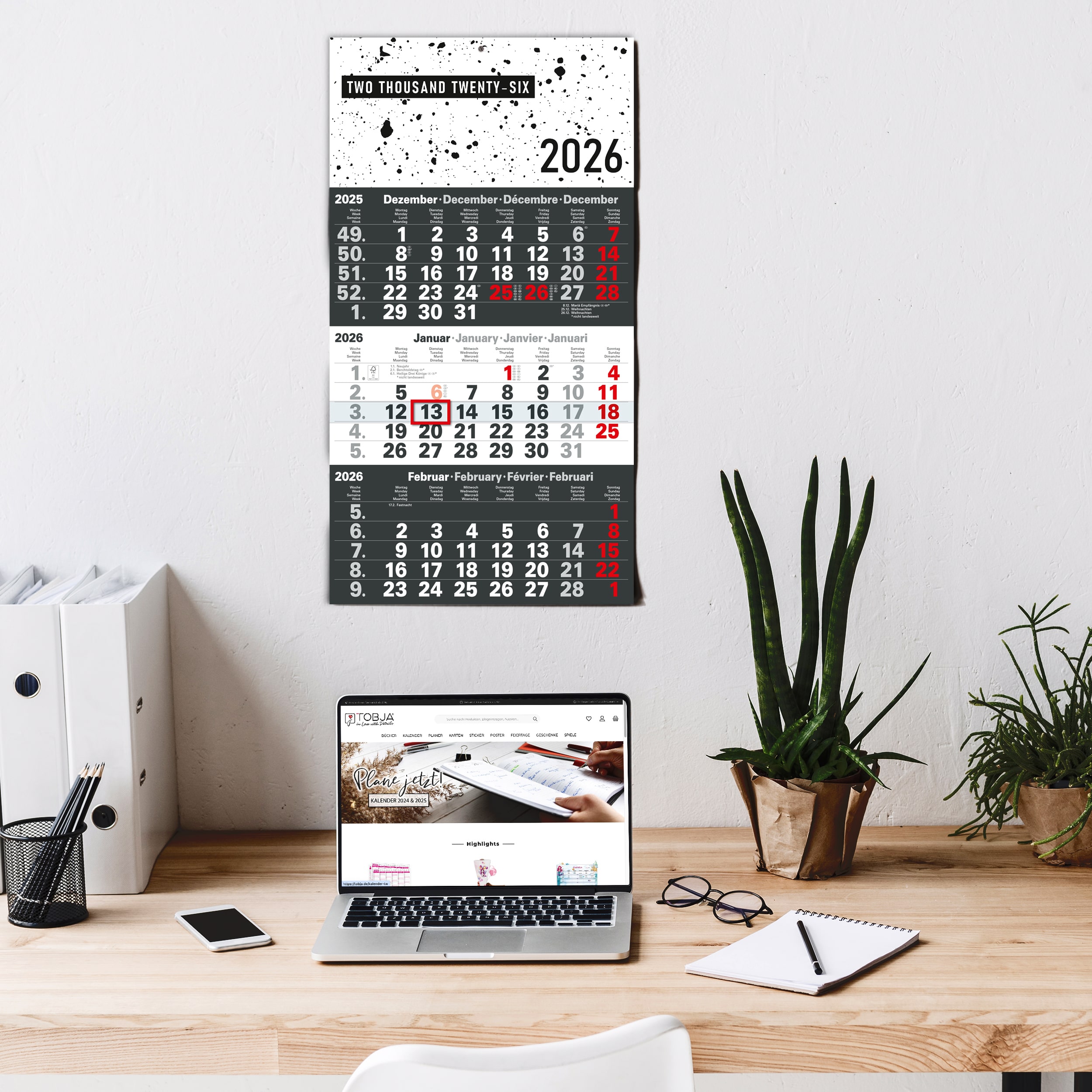 3-Monatskalender 2026 Design 3-Monatskalender 2026 Design