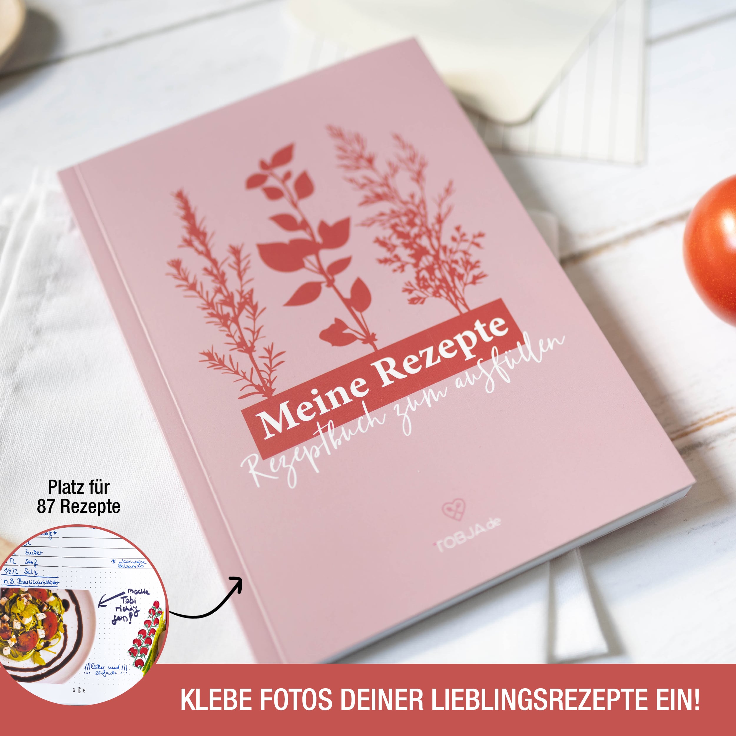 Rezeptbuch "Kräuterrosa" A5 Rezeptbuch "Kräuterrosa" A5