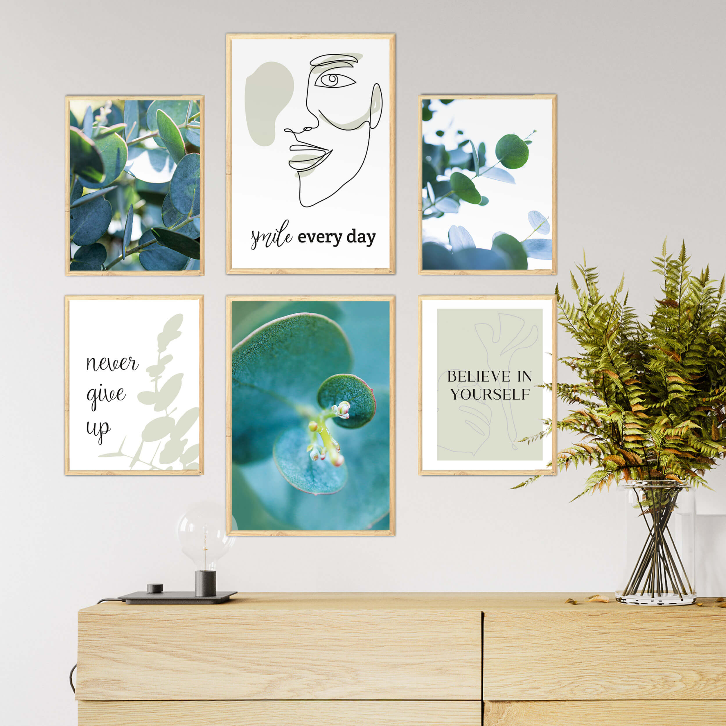 Eukalyptus Love 6er Poster Set 