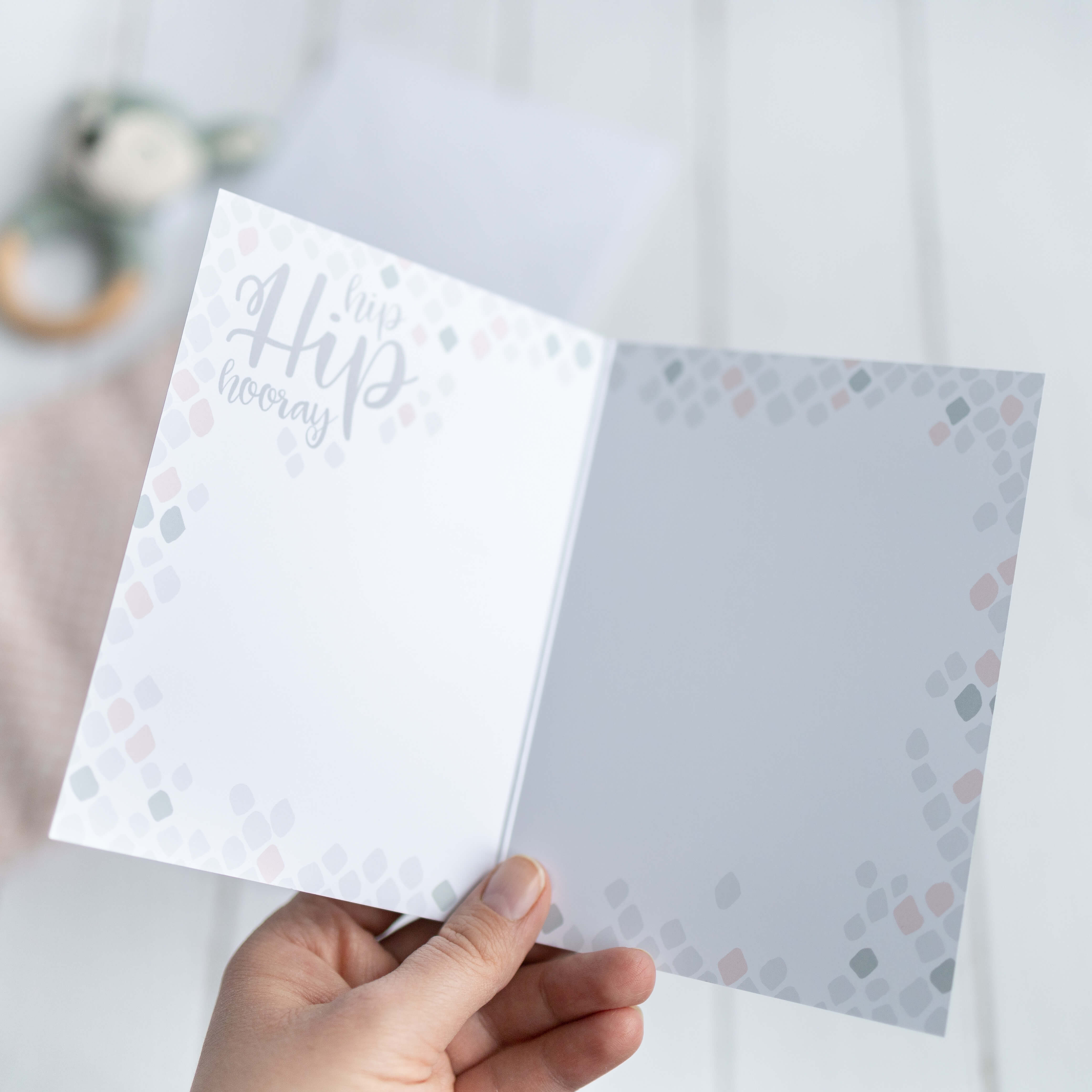 Glanzeffekt Glückwunschkarte zur Geburt