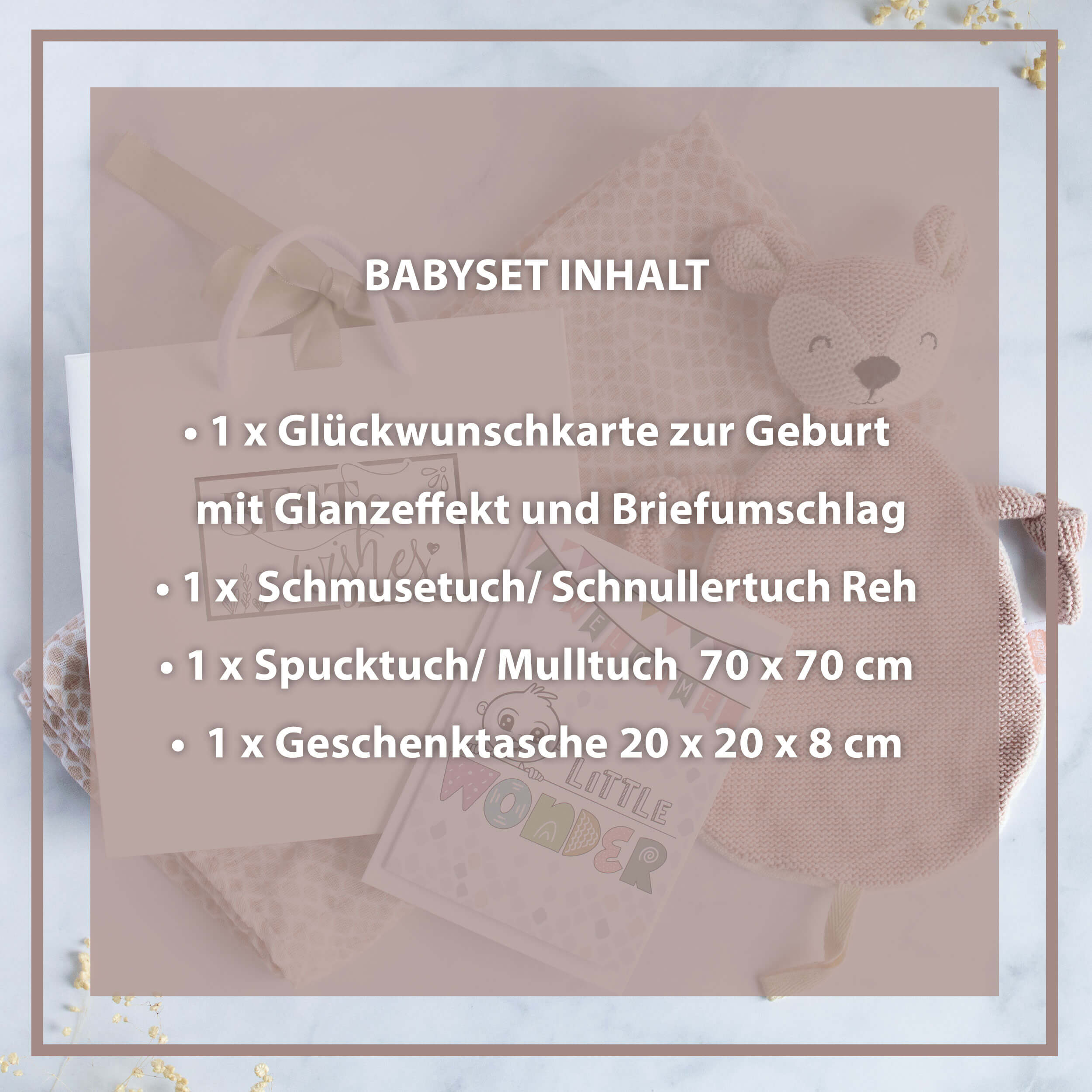 Baby Geschenkset Mädchen "Schnuffeltuch" Baby Geschenkset Mädchen "Schnuffeltuch"